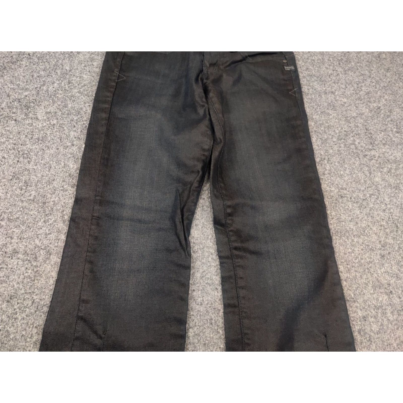 G-Star VINTAGE G-Star Raw Elect Straight Jeans Womens 29 Blue Denim Low 6.5-8.5in 5-Pocket Waxed Raw Wash Stars 90s Y2K Size 29" - 4 Thumbnail