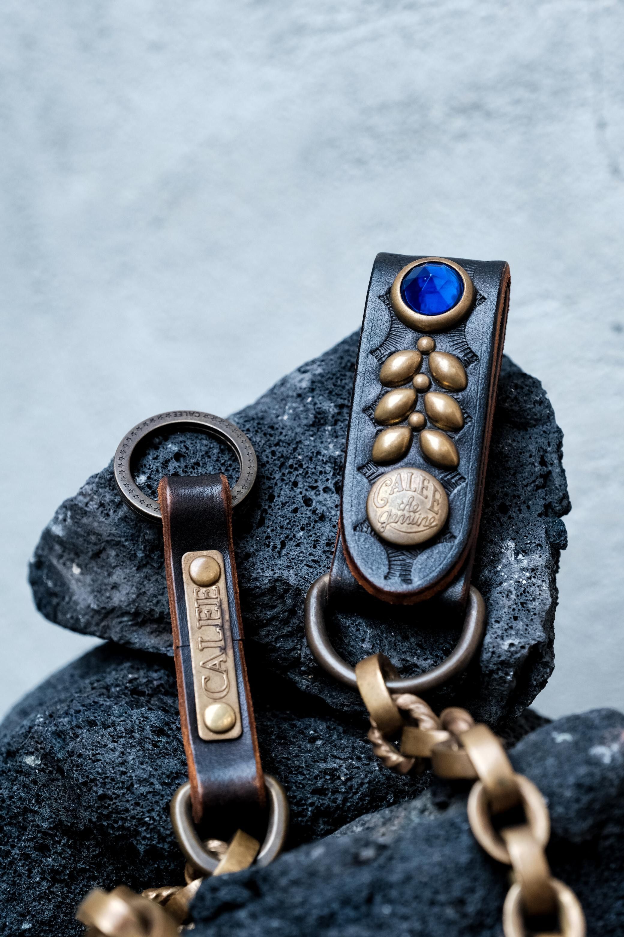 Other CALEE Studded Leather Wallet Chain BLUE Size ONE SIZE - 4 Thumbnail