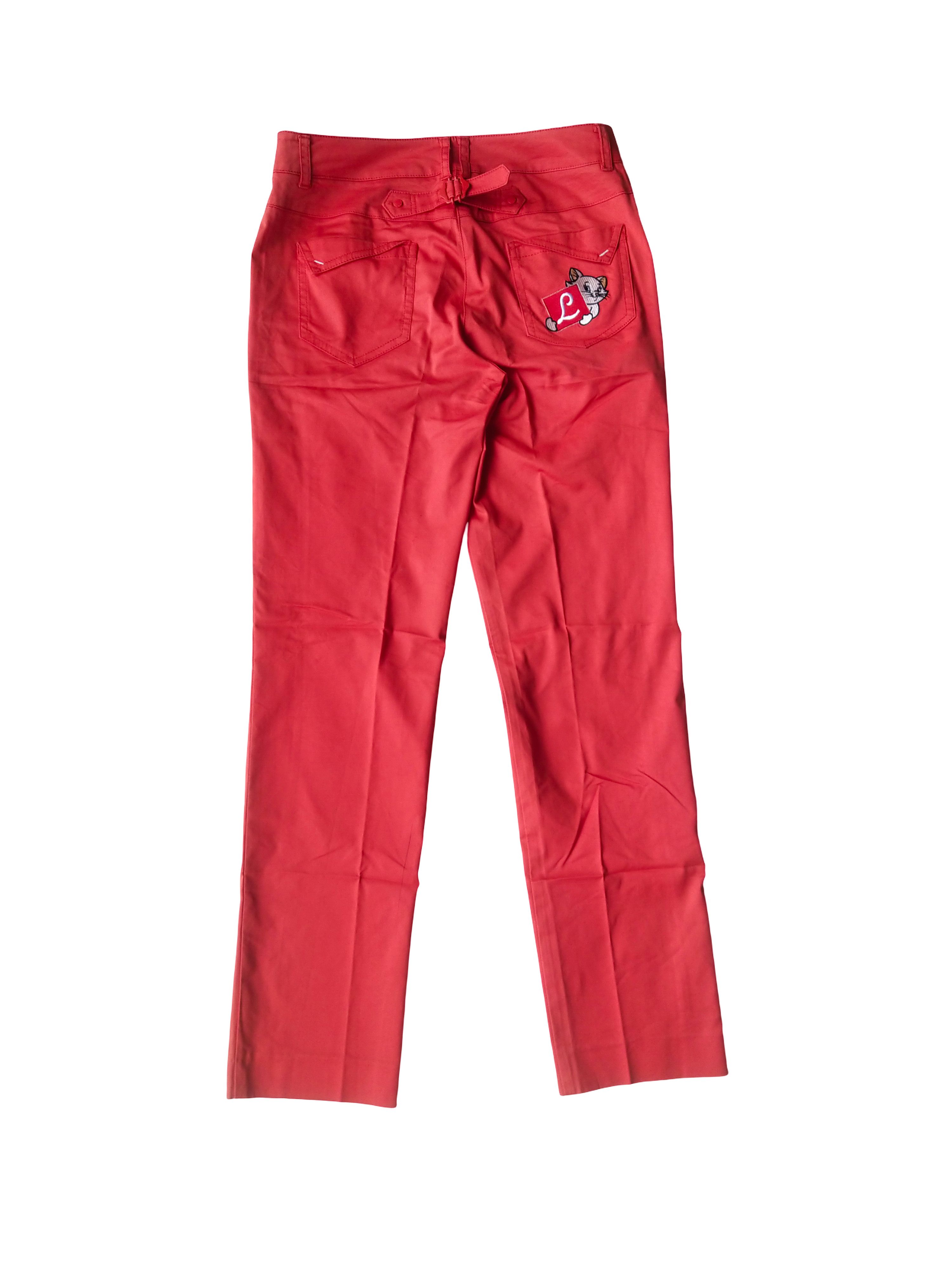Hysteric Glamour Lynx Golf Kawaii Red Embroidered Cat Pants Japan Size 26" / US 2 / IT 38 - 5 Thumbnail