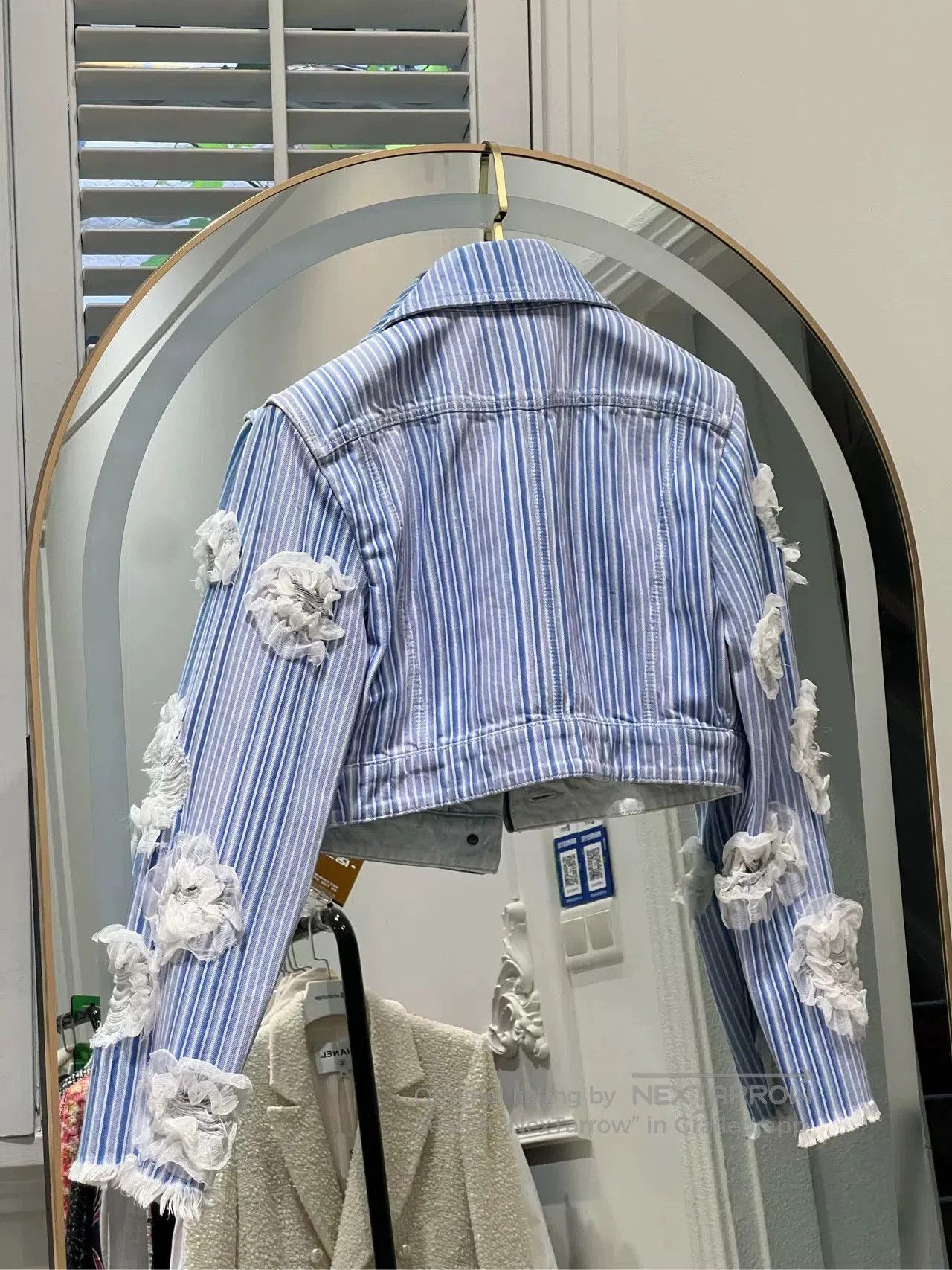 Chanel Chanel 2018 Waterfall Blue Denim Jacket. Size US S / EU 44-46 / 1 - 2 Thumbnail