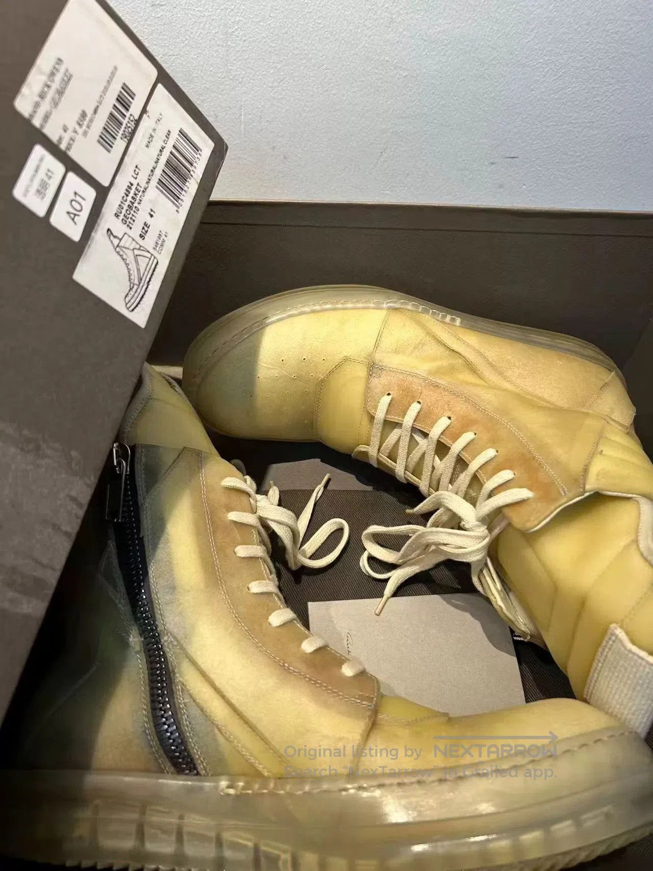 Rick Owens Rare Rick Owens Ghost Triangle Sneakers. Size US 8 / EU 41 - 8 Thumbnail