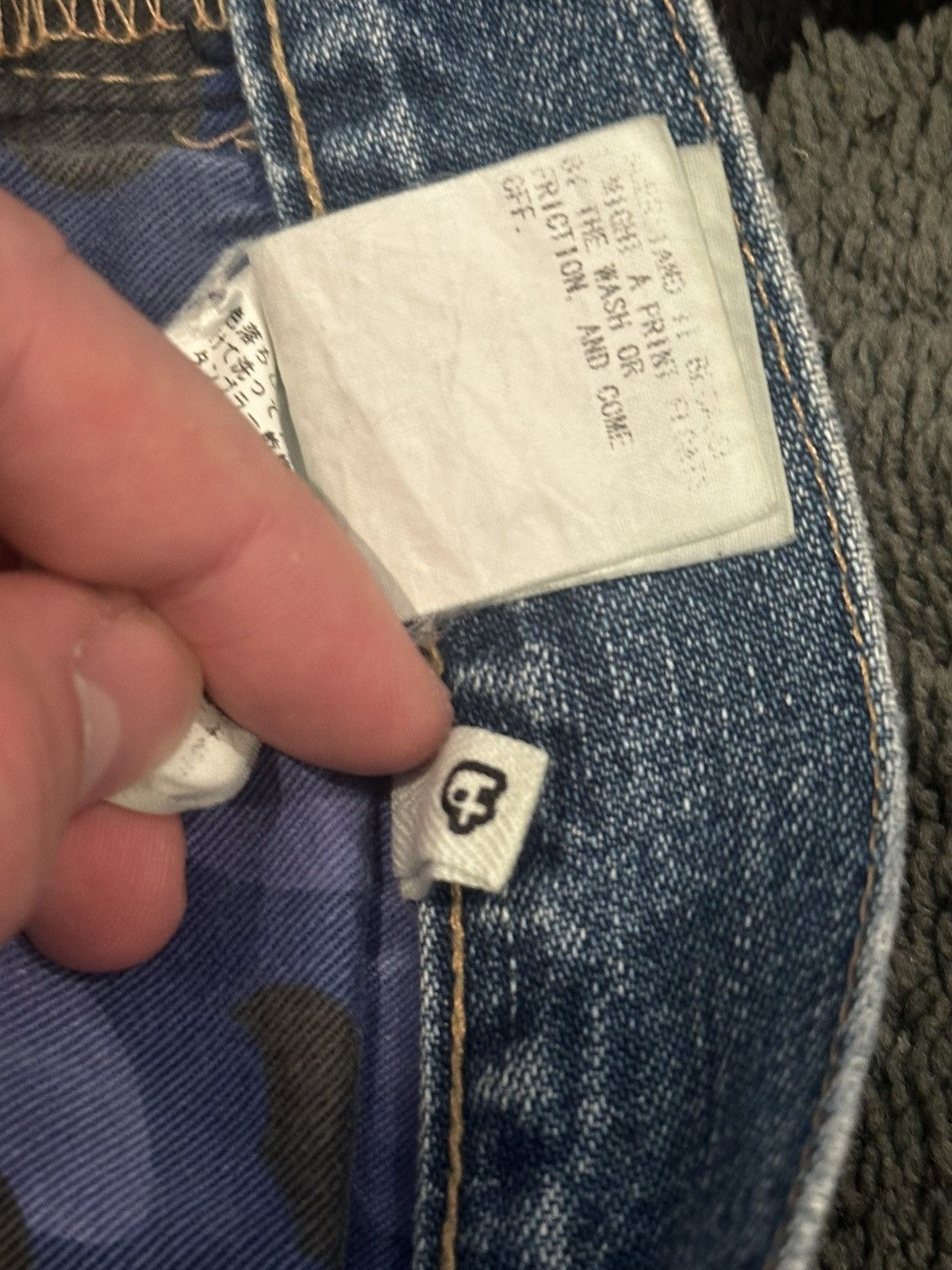 Bape Vintage Bape Baby Milo Store Sad Face Jeans Distressed Size US 34 / EU 50 - 17 Thumbnail