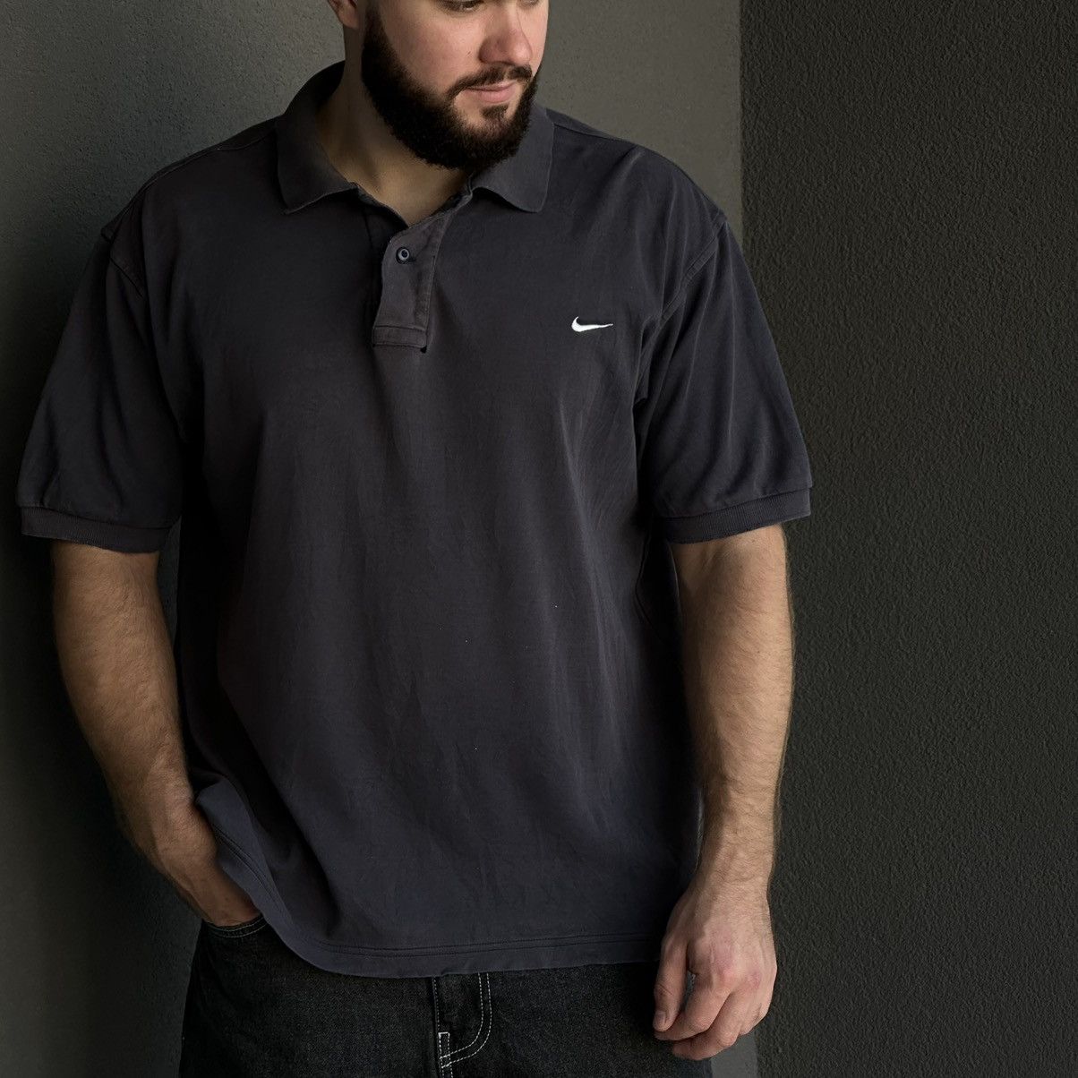 Nike × Vintage Vintage Nike Polo T-shirts Basic Fit Small Logo Trashed Y2K Size US L / EU 52-54 / 3 - 2 Thumbnail