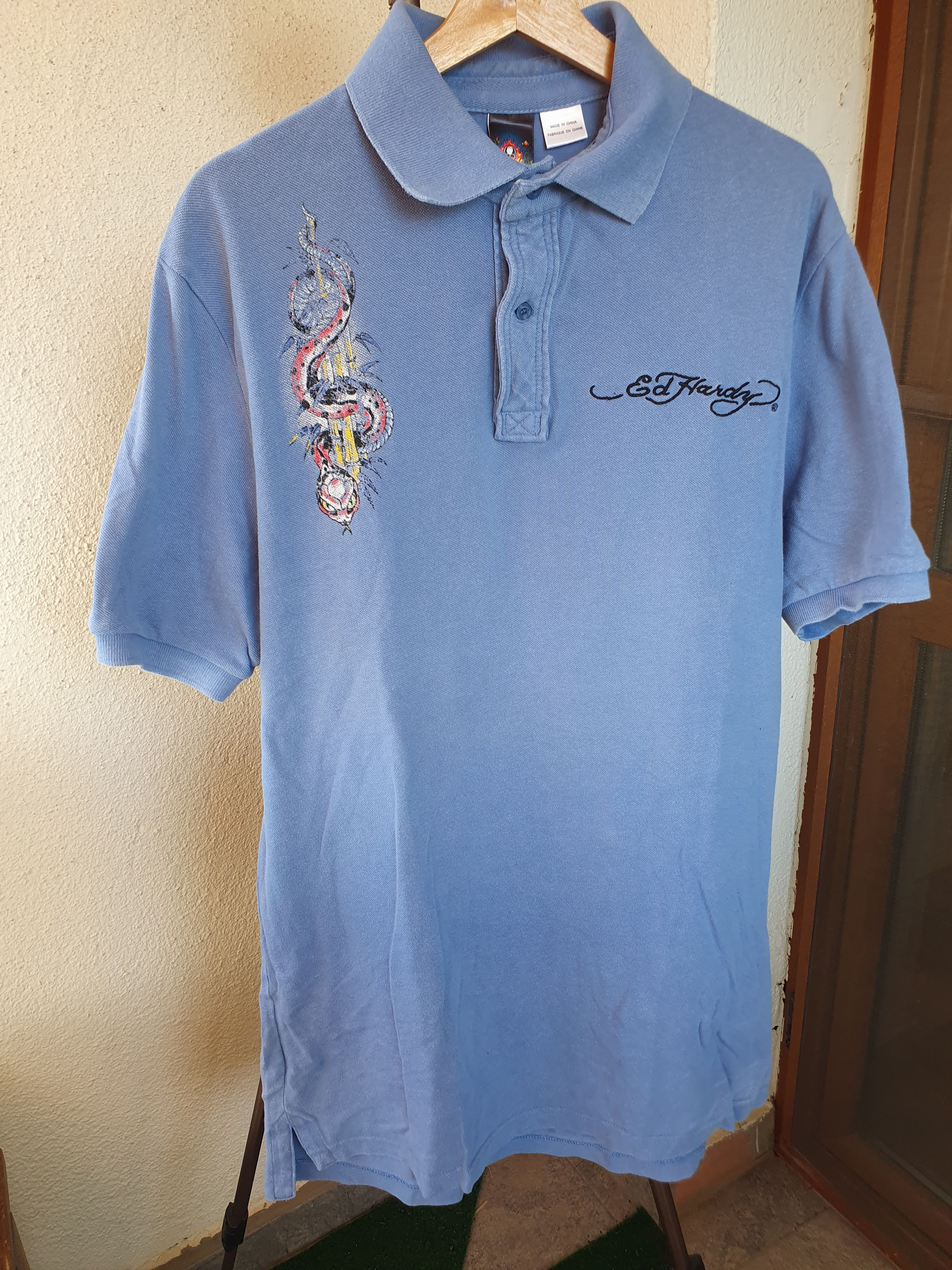 Christian Audigier × Ed Hardy Ed Hardy by Christian Audigier Polo Vtg Y2K Double Sided XXL Size US XXL / EU 58 / 5 - 7 Thumbnail