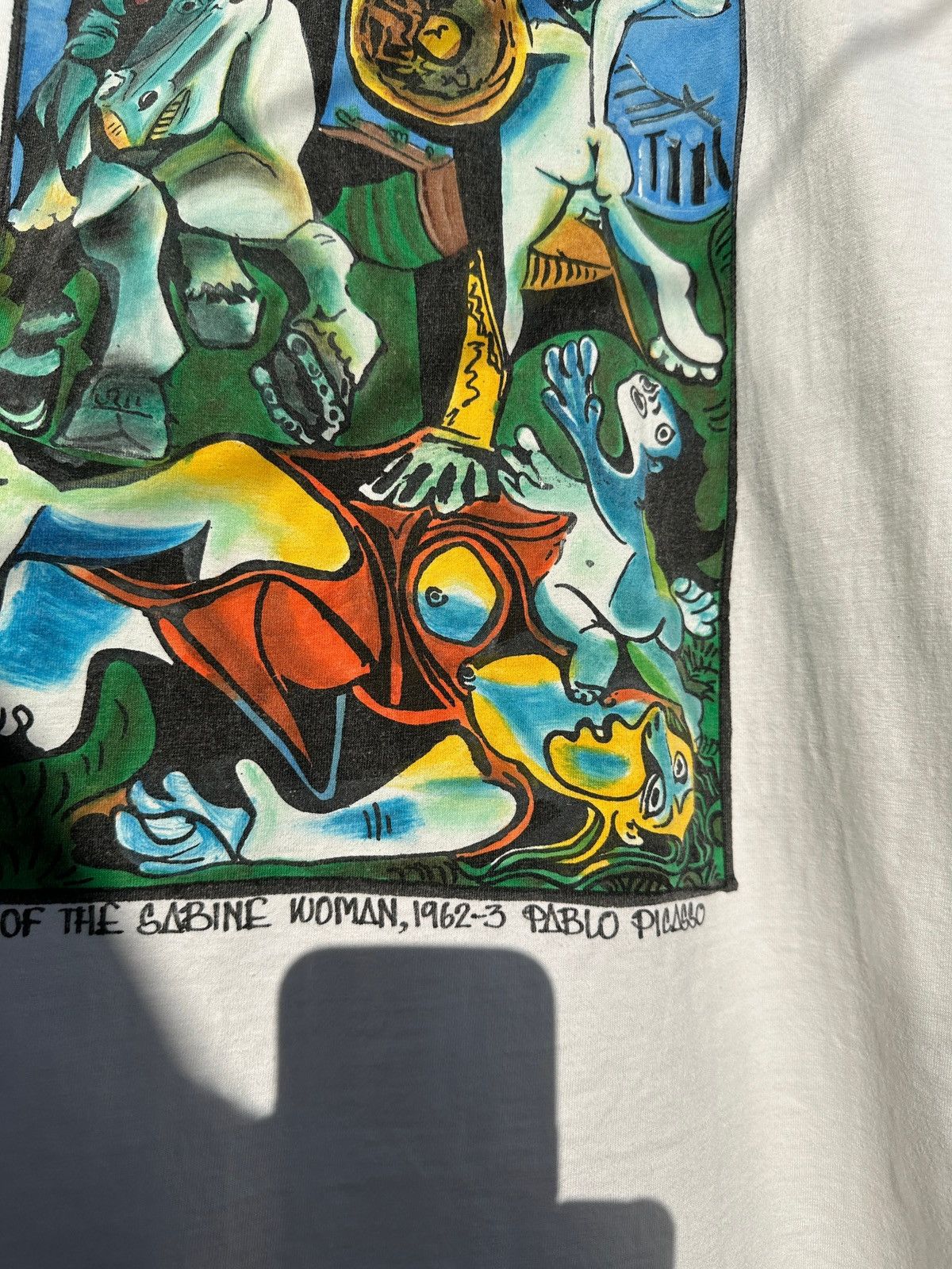 Vintage Vintage Pablo Picasso Rape Of The Sabine Art White T-Shirt Size US XL / EU 56 / 4 - 8 Thumbnail