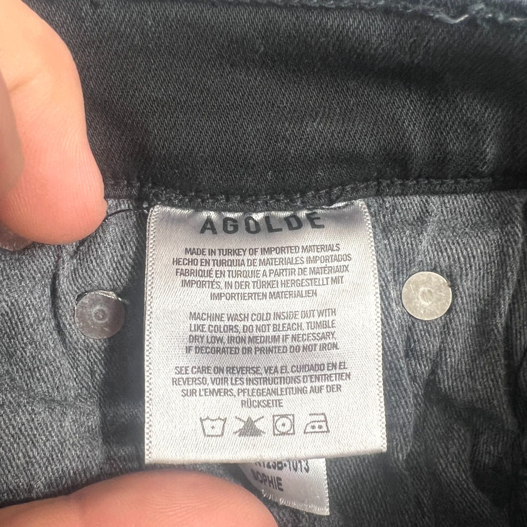 Agolde VINTAGE AGOLDE AG Jeans Womens 28 Skinny Denim Black 2010s Stretch Fit Size 28" / US 6 / IT 42 - 7 Thumbnail
