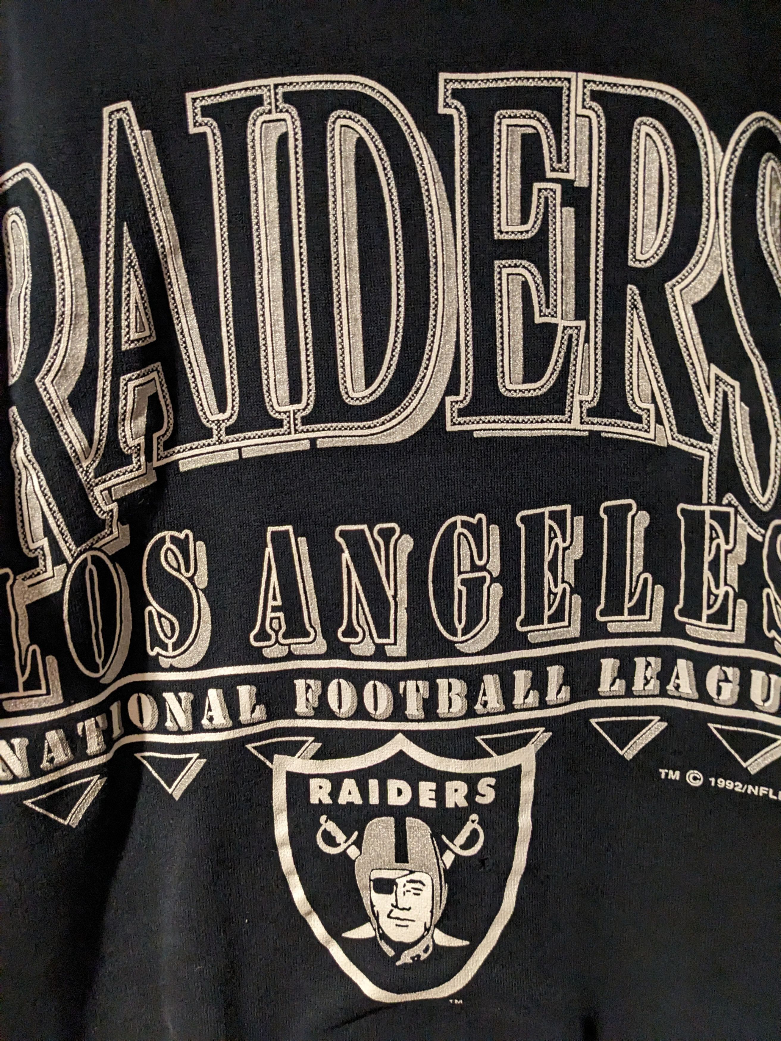 NFL × Vintage Vintage 1992 Los Angeles Raiders NFL Large Youth Sweatshirt Size US L / EU 52-54 / 3 - 2 Thumbnail