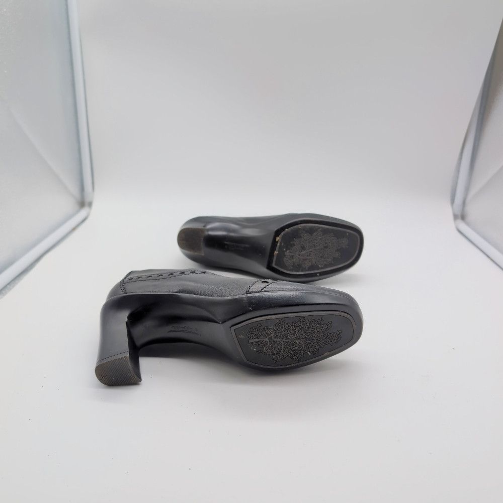 Other Earth Periwinkle Elegant Black Leather Women's Heeled Shoes Size US 5 / IT 35 - 7 Thumbnail