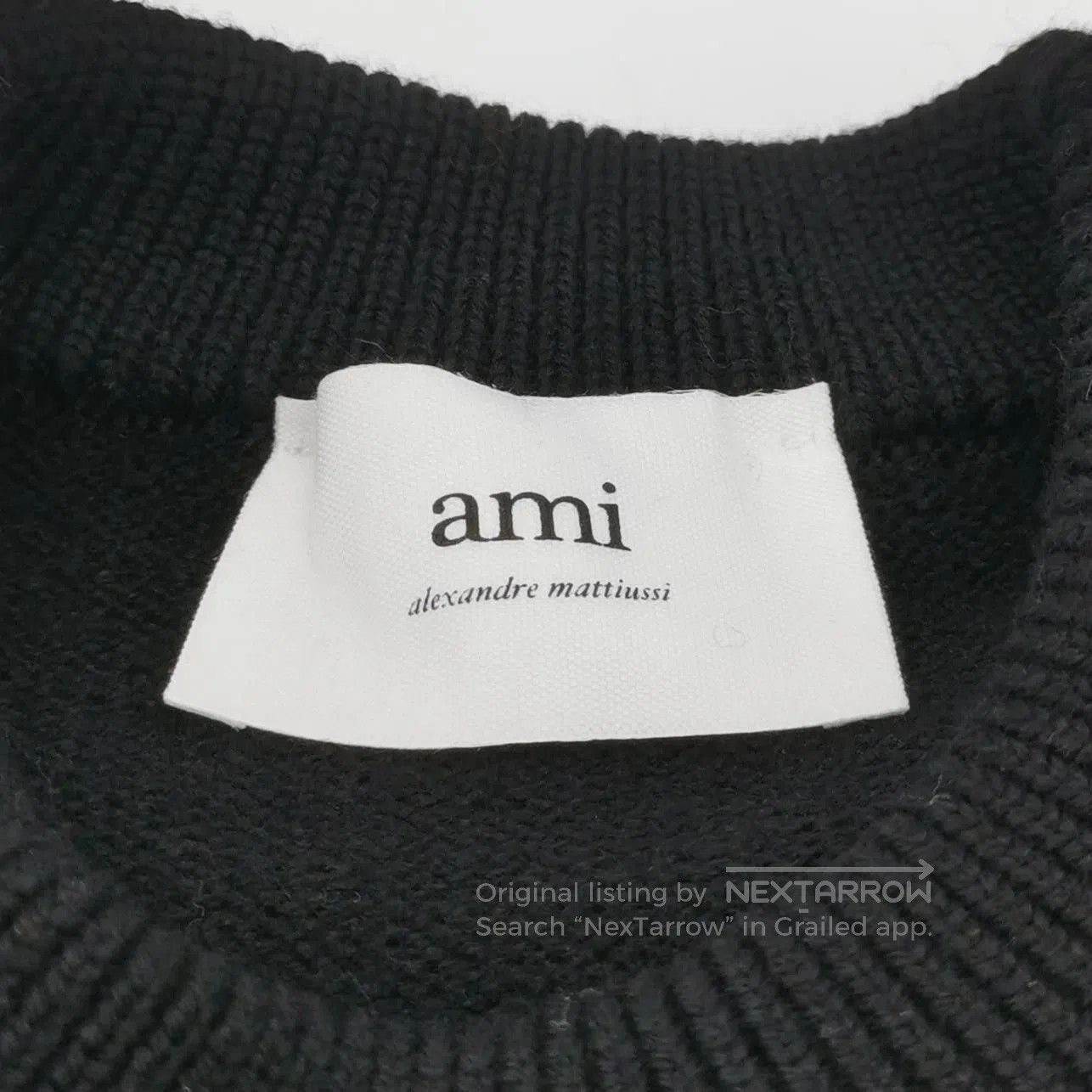 AMI AMI Alexandre Mattiussi Heart Logo Round Neck Sweater. Size US S / EU 44-46 / 1 - 4 Thumbnail