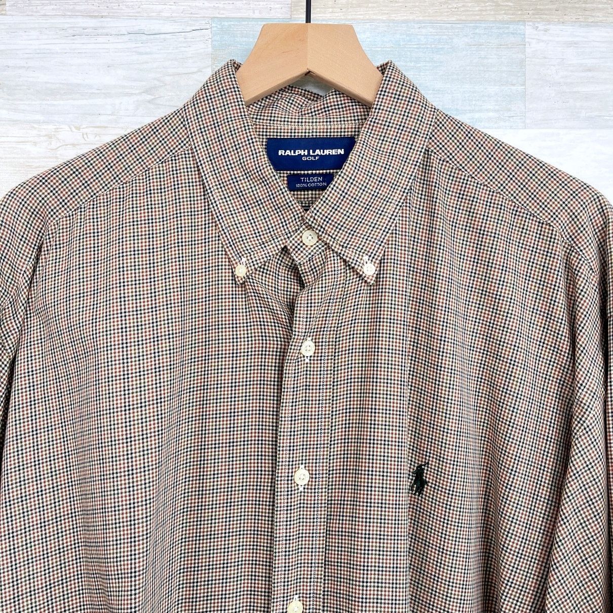 Ralph Lauren Ralph Lauren Golf Vintage Tilden Shirt Brown Plaid Mens XL Size US XL / EU 56 / 4 - 2 Thumbnail