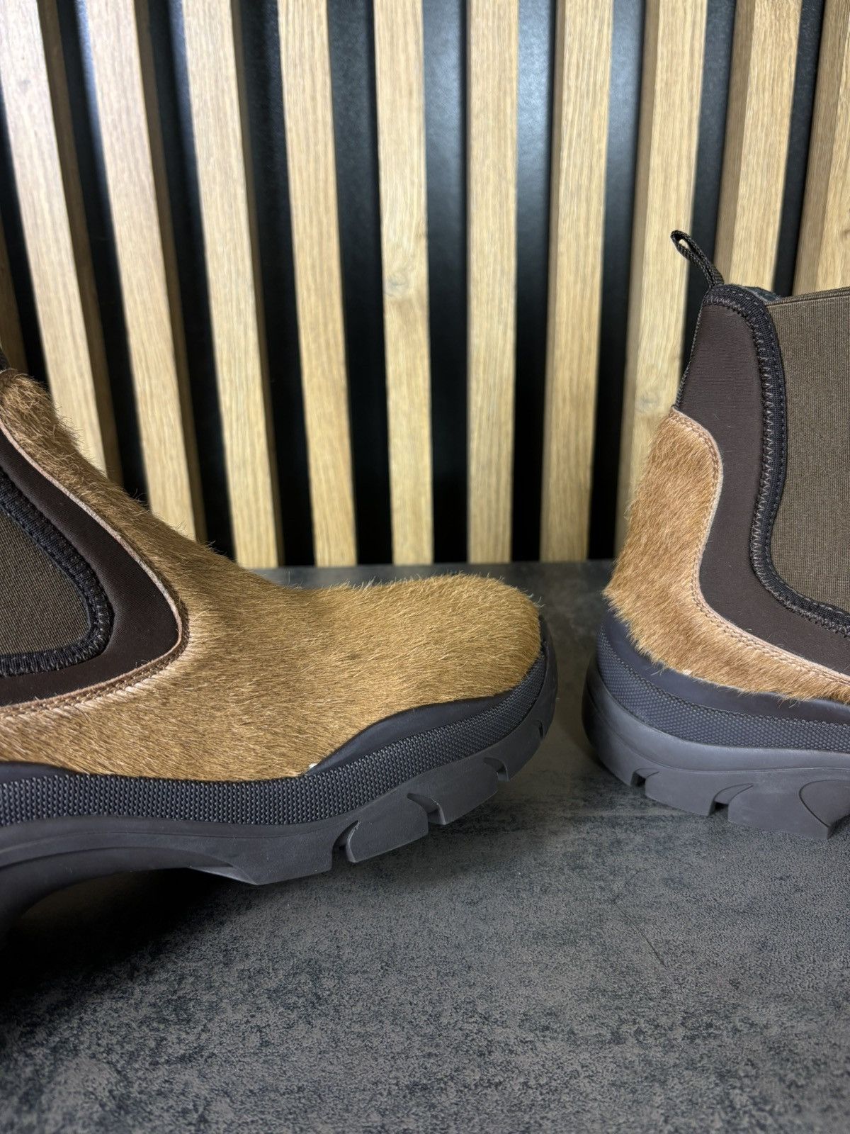 Designer × John Elliott VERY RARE John Elliott Chelsea Boots Pecan Calf Hair Limited Size US 12 / EU 45 - 10 Thumbnail
