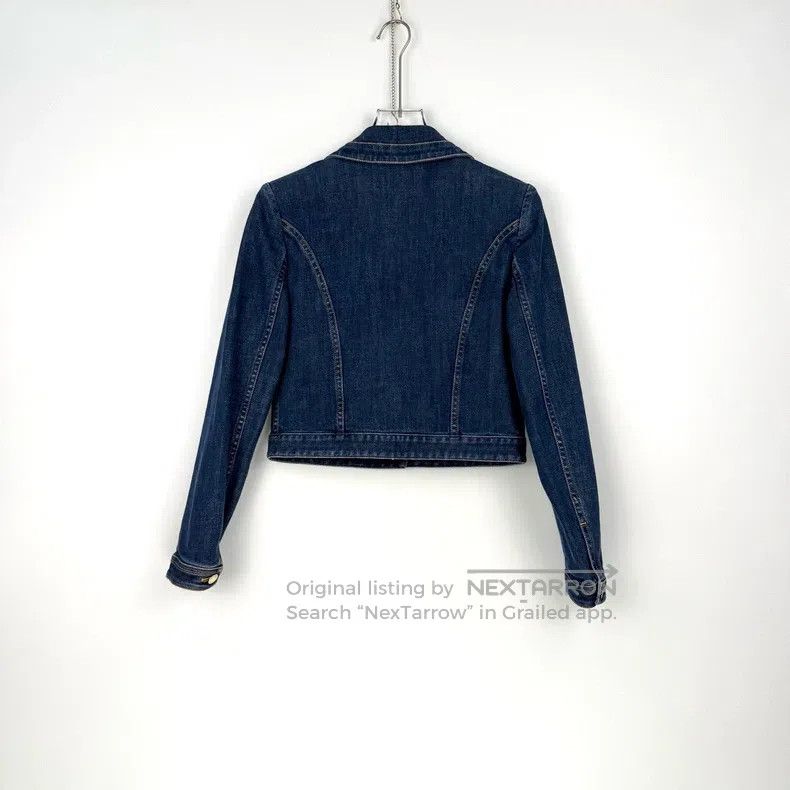 Louis Vuitton Louis Vuitton Washed blue metallic leather label denim jac Size XS / US 0-2 / IT 36-38 - 4 Thumbnail