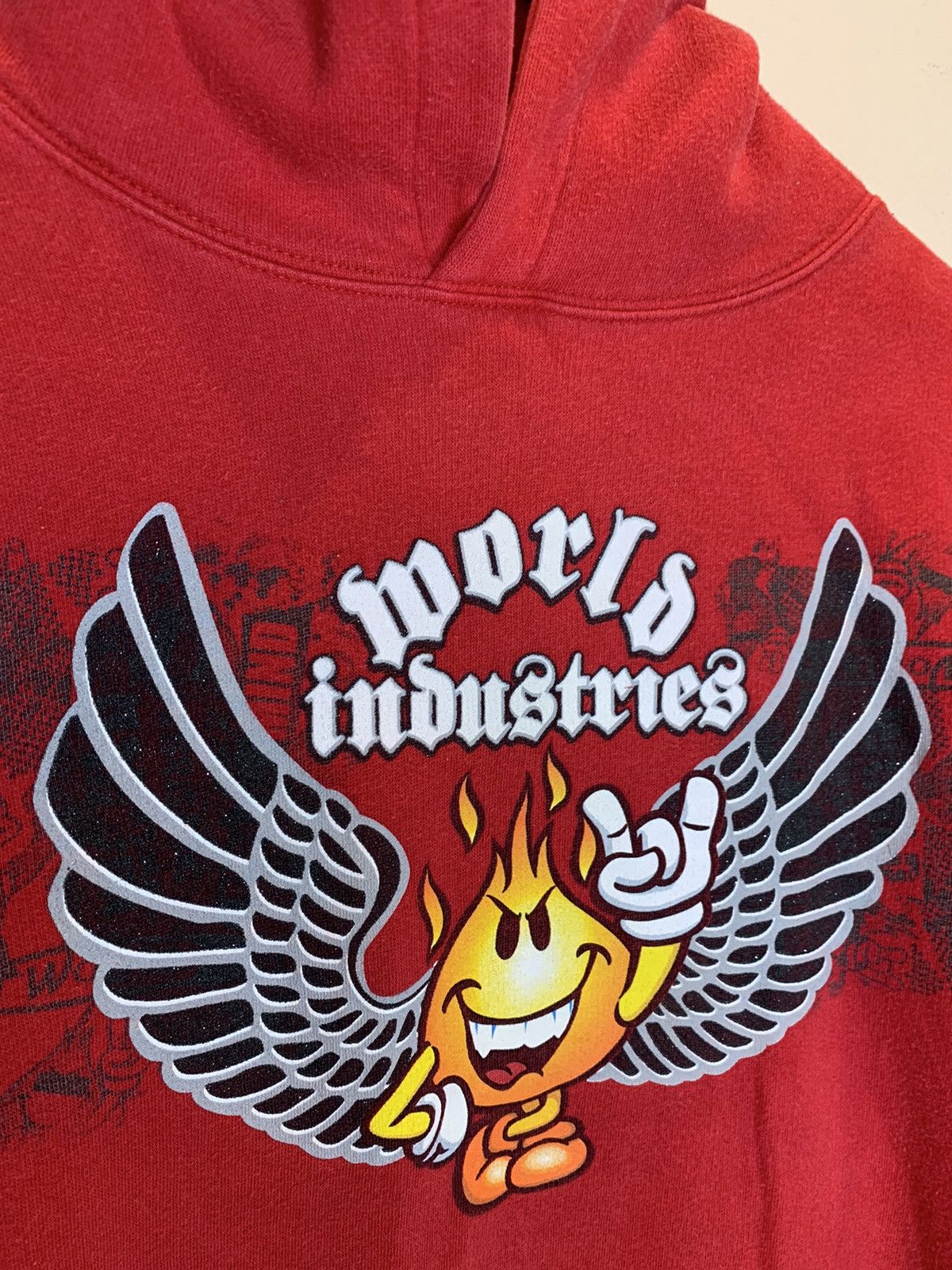 World Industries *RARE* Vintage World Industries Flameboy Skateboard Hoodie Size US XS / EU 42 / 0 - 2 Thumbnail