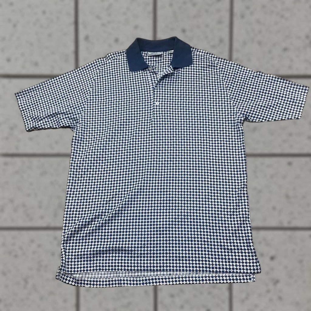 Hogan VINTAGE Hogan Polo Shirt Men M Blue Diamond Check Plaid Retro Preppy Golf Casual Shirt Size US M / EU 48-50 / 2 - 1 Thumbnail
