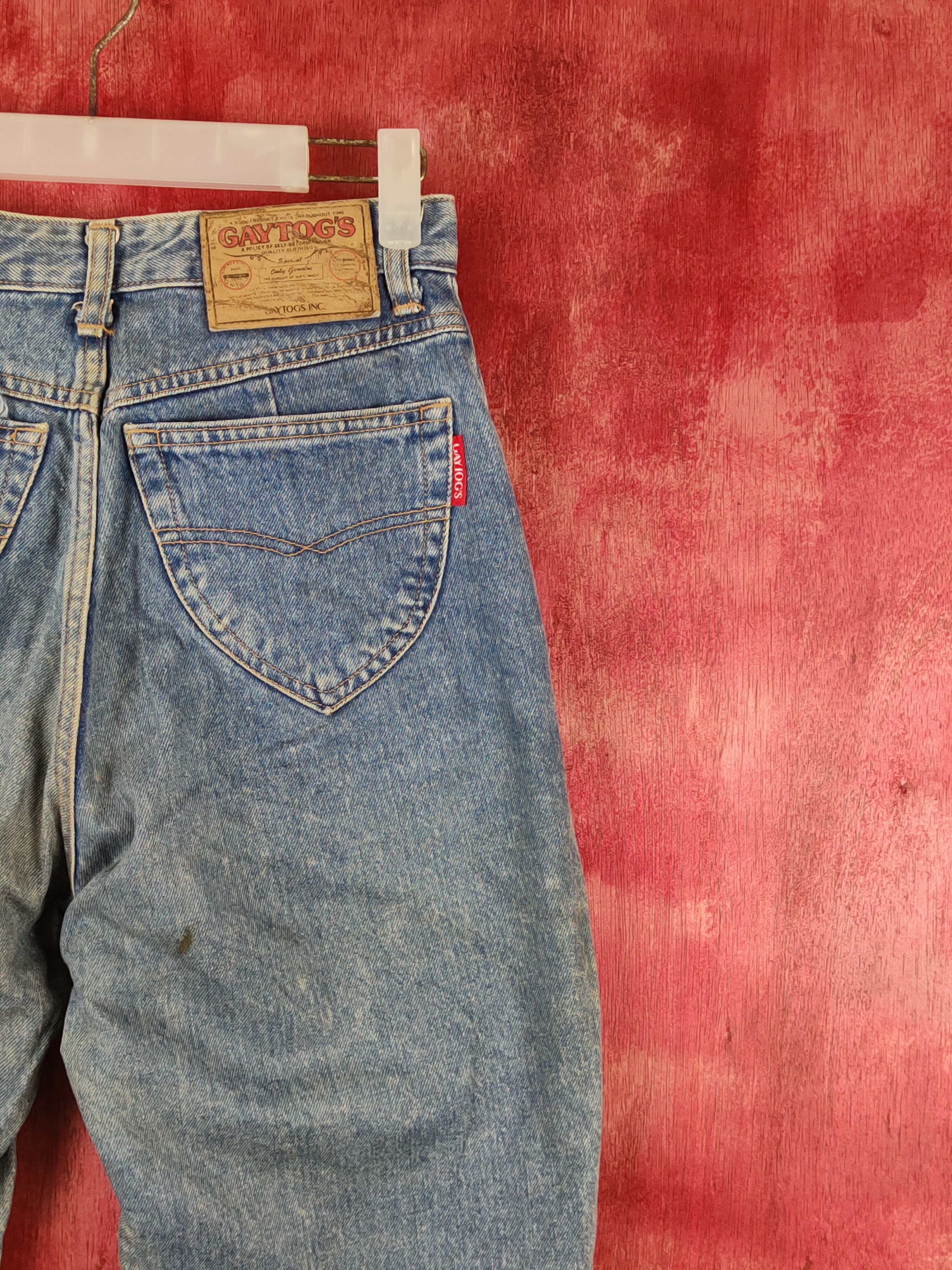 Japanese Brand Gaytog's Blue Faded Distressed Ripped Jeans #S1770 Size 28" / US 6 / IT 42 - 12 Thumbnail