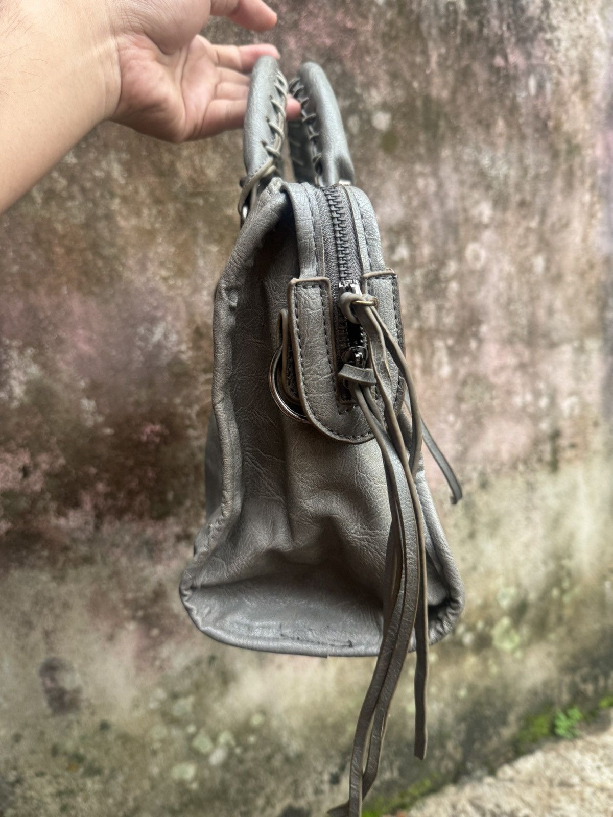 Vintage Leather City Bags Grey Vintage Size ONE SIZE - 4 Thumbnail