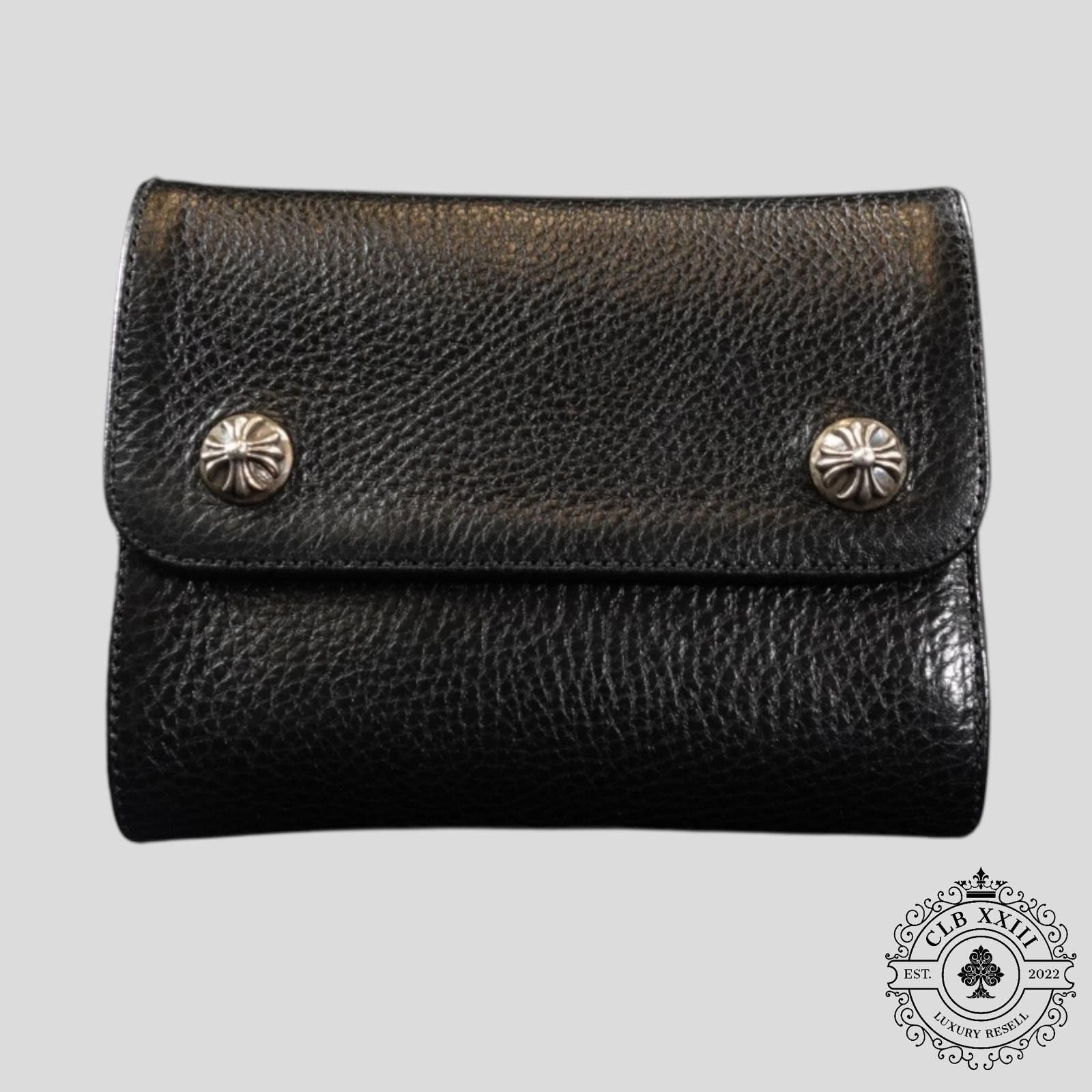 Chrome Hearts Chrome Hearts Wave Leather wallet black | Grailed