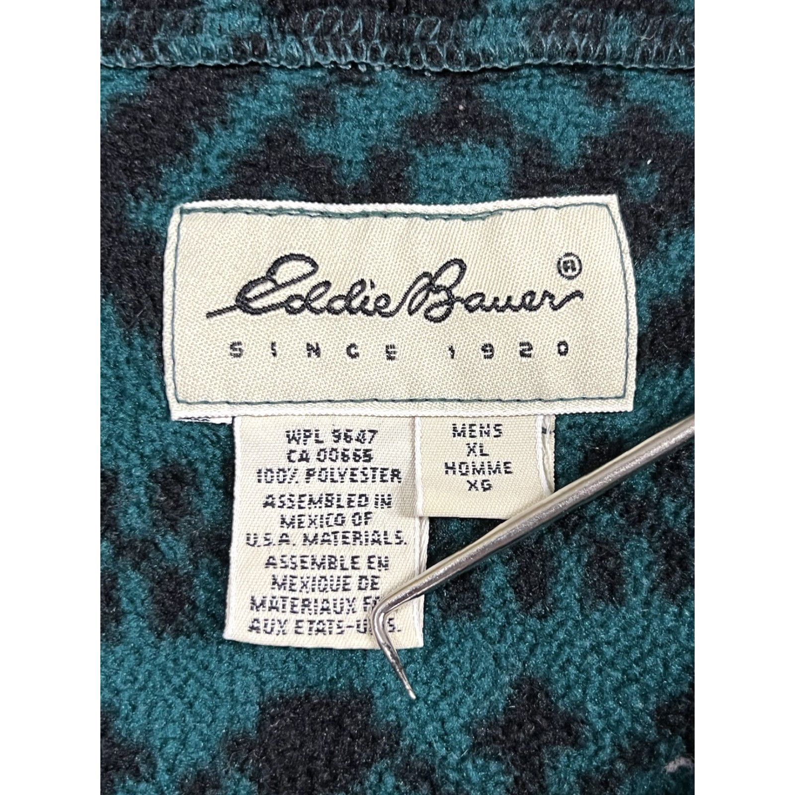 Eddie Bauer Eddie Bauer Pullover 1/4 Zip Jacket Fleece Fair Isle Green Mexico Vintage Men XL Size US XL / EU 56 / 4 - 4 Thumbnail