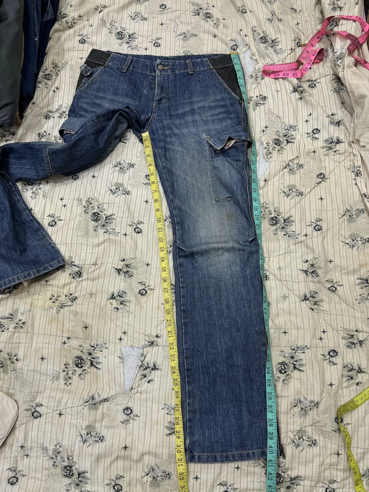Le Grande Bleu (L.G.B.) 🔥🔥🔥ARCHIVE PPFM PATCHWORK DENIM Size US 33 - 24 Thumbnail