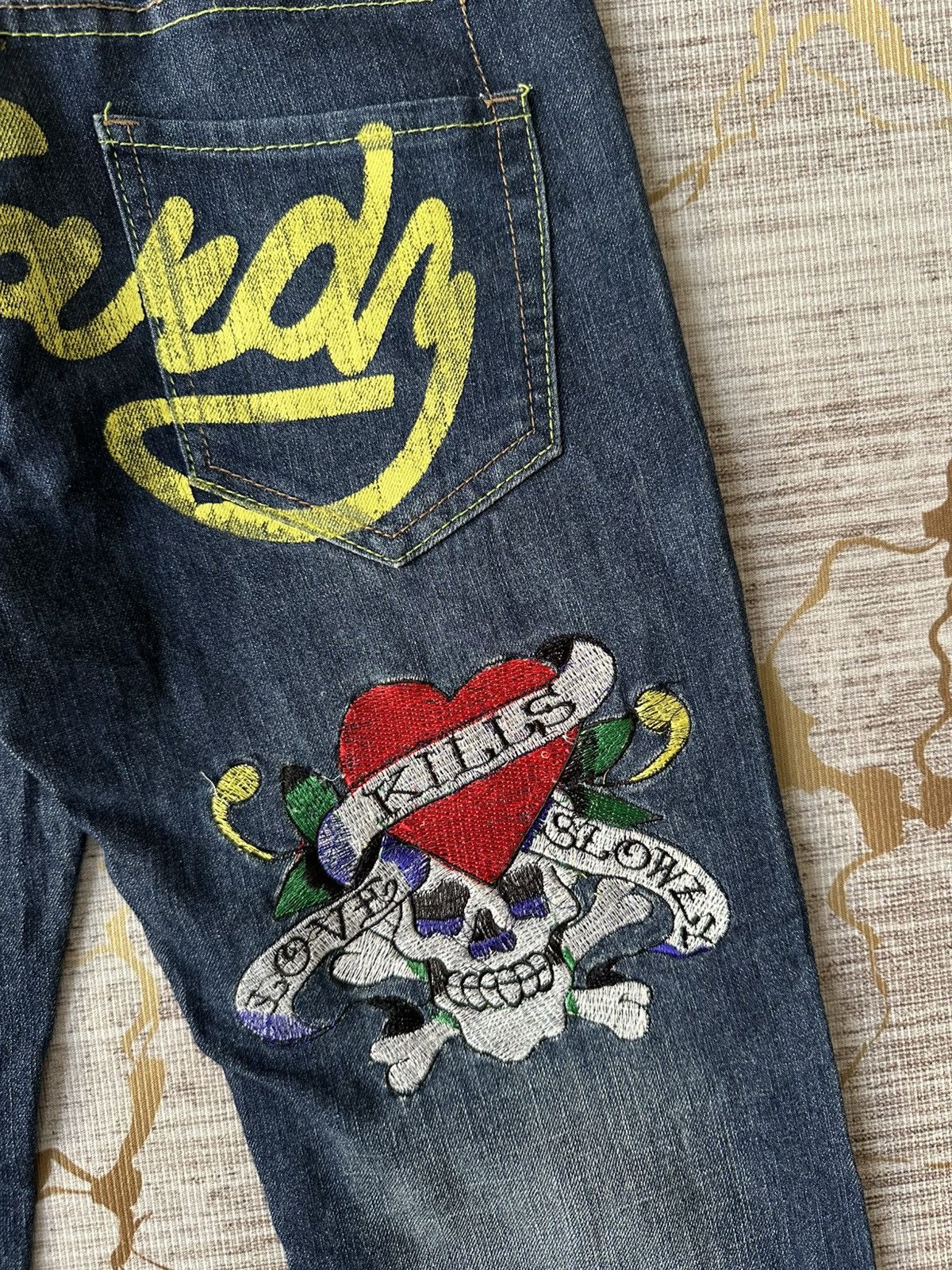 Ed Hardy Ed Hardy By Christian Audigier Low Rise Jeans Size US 29 - 14 Thumbnail