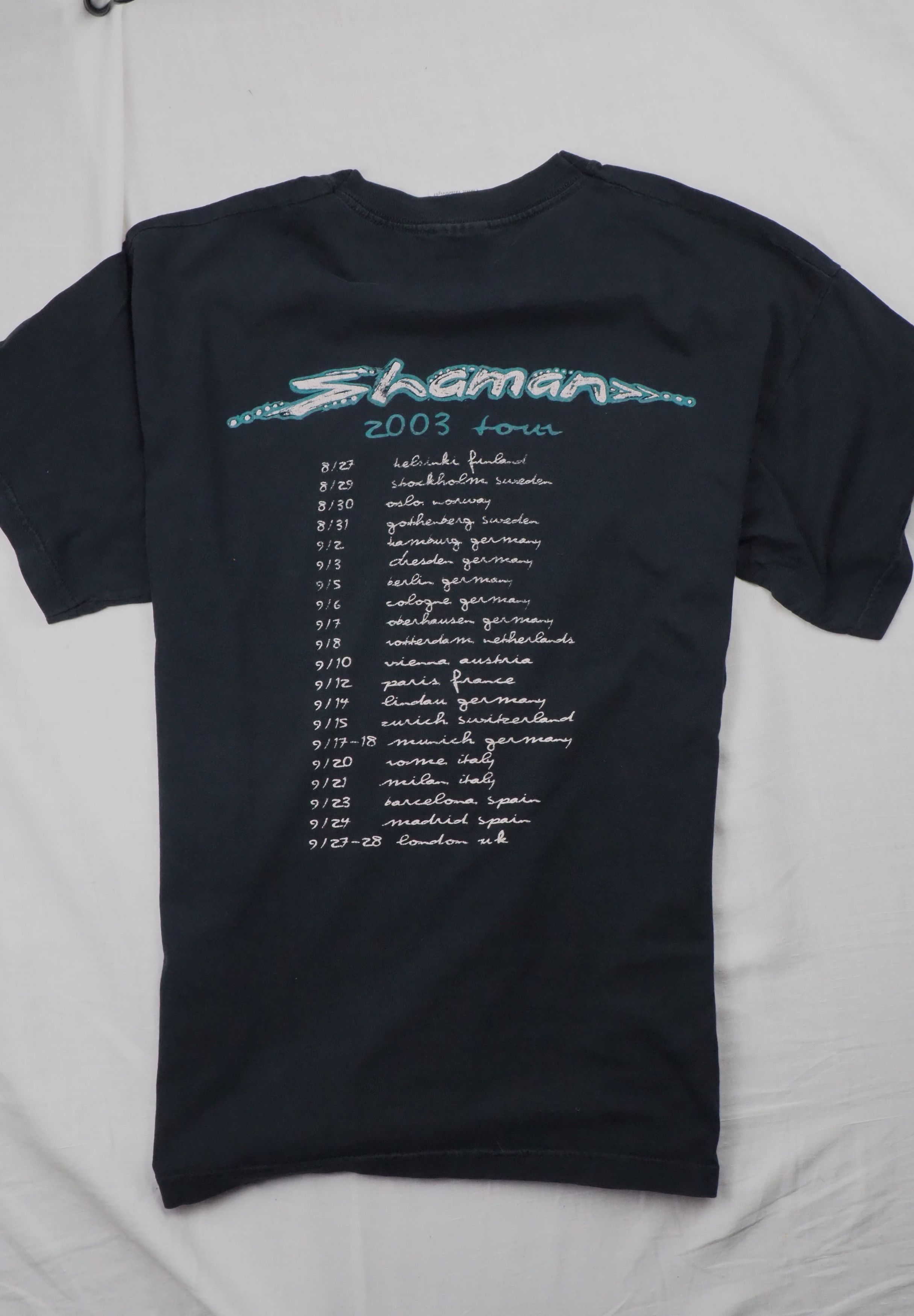 Band Tees Santana Shaman 2003 Tour Tee Vintage Size US L / EU 52-54 / 3 - 2 Thumbnail