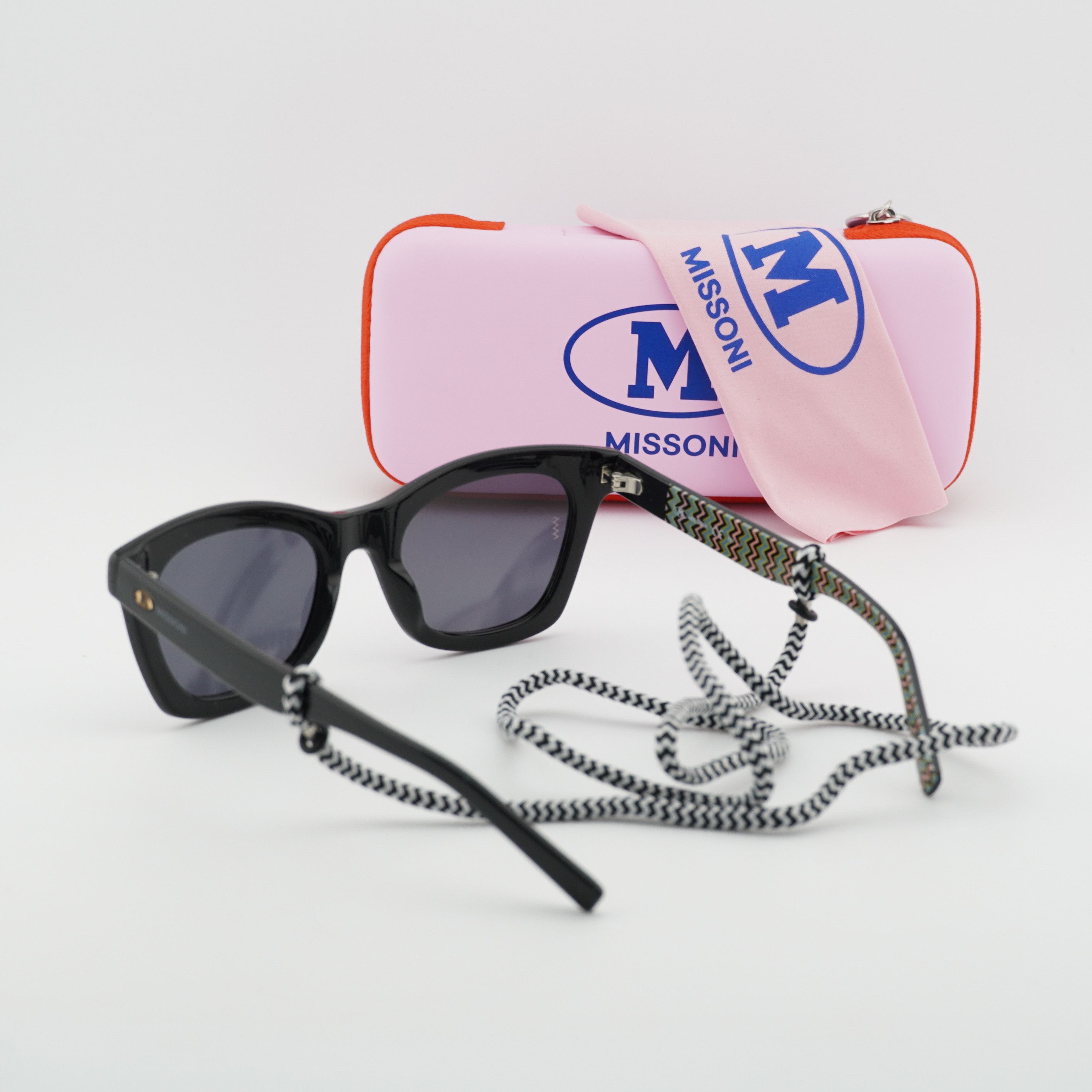 Missoni M Missoni MMI 0089/S 0807 IR Sunglasses Shiny Black Square Size ONE SIZE - 10 Thumbnail