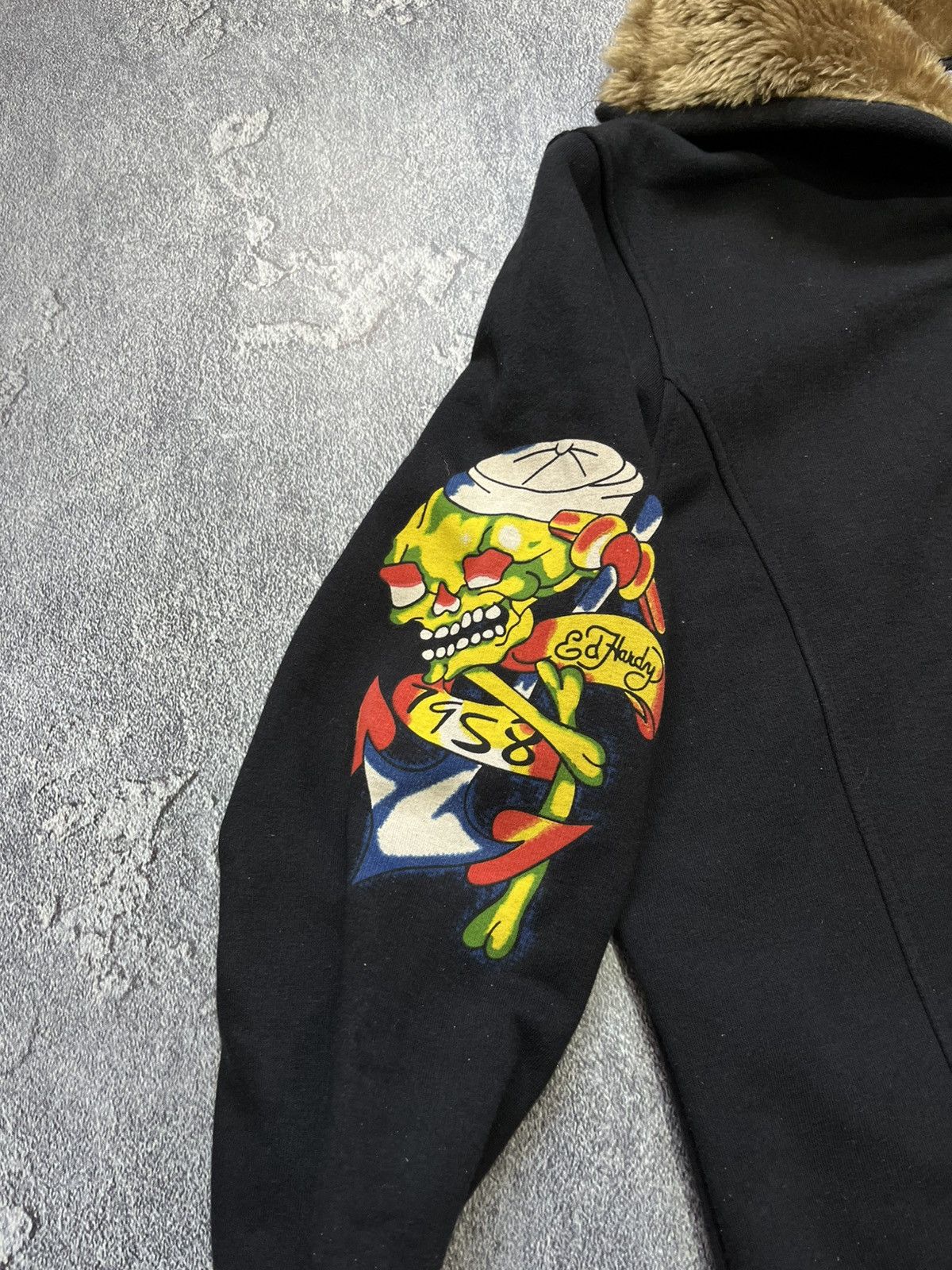 Ed Hardy Vintage Y2K Ed Hardy Zip Up Hoodie archiv , rare Size US XL / EU 56 / 4 - 5 Thumbnail