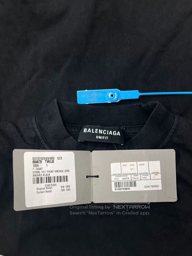 Balenciaga Balenciaga Solid Color Round Neck Pullover Short Sleeve Size S / US 4 / IT 40 - 5 Thumbnail