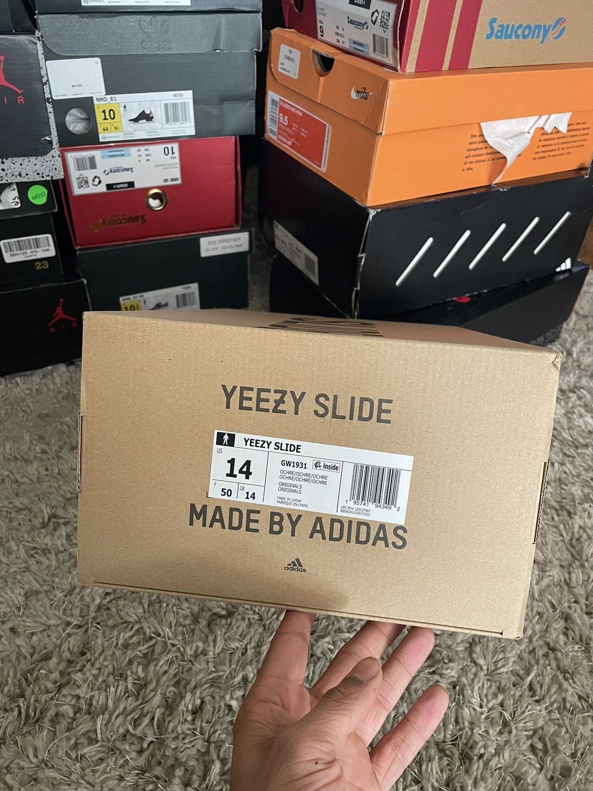 Adidas × Kanye West Adidas Yeezy Slides Ochre Size US 14 / EU 47 - 8 Thumbnail
