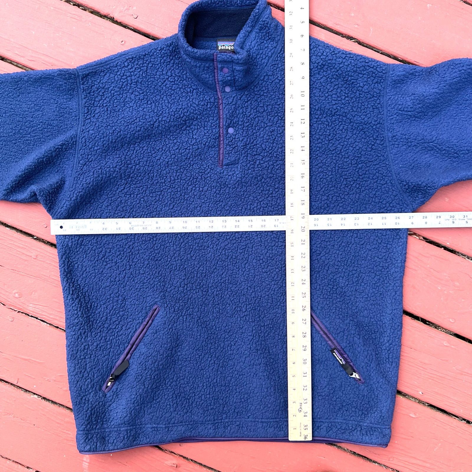 Patagonia × Vintage Vintage 90s Patagonia Synchilla Big T Fleece USA Pile Jacket Size US L / EU 52-54 / 3 - 14 Thumbnail