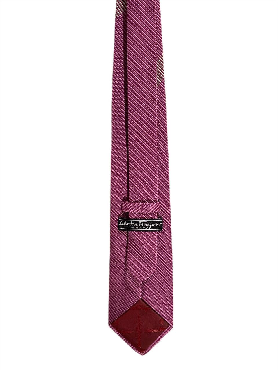 Salvatore Ferragamo Salvatore Ferragamo Plaid Plain Purple Silk Tie Size ONE SIZE - 4 Thumbnail