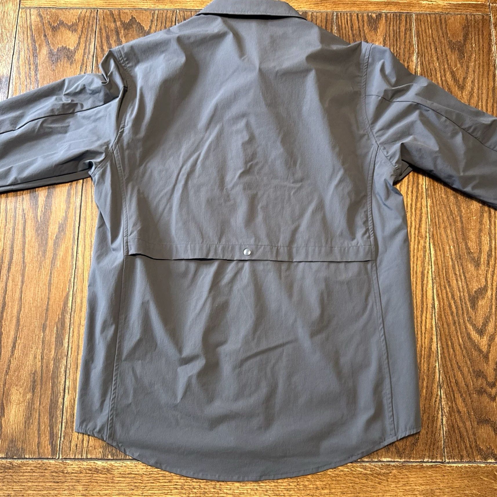 Vintage VRST Shirt Jacket Men Small Packable Snap Button Up Gray Zip Chest Pocket Long Sleeve Button-Down Collar Mens Regular Size US S / EU 44-46 / 1 - 6 Thumbnail