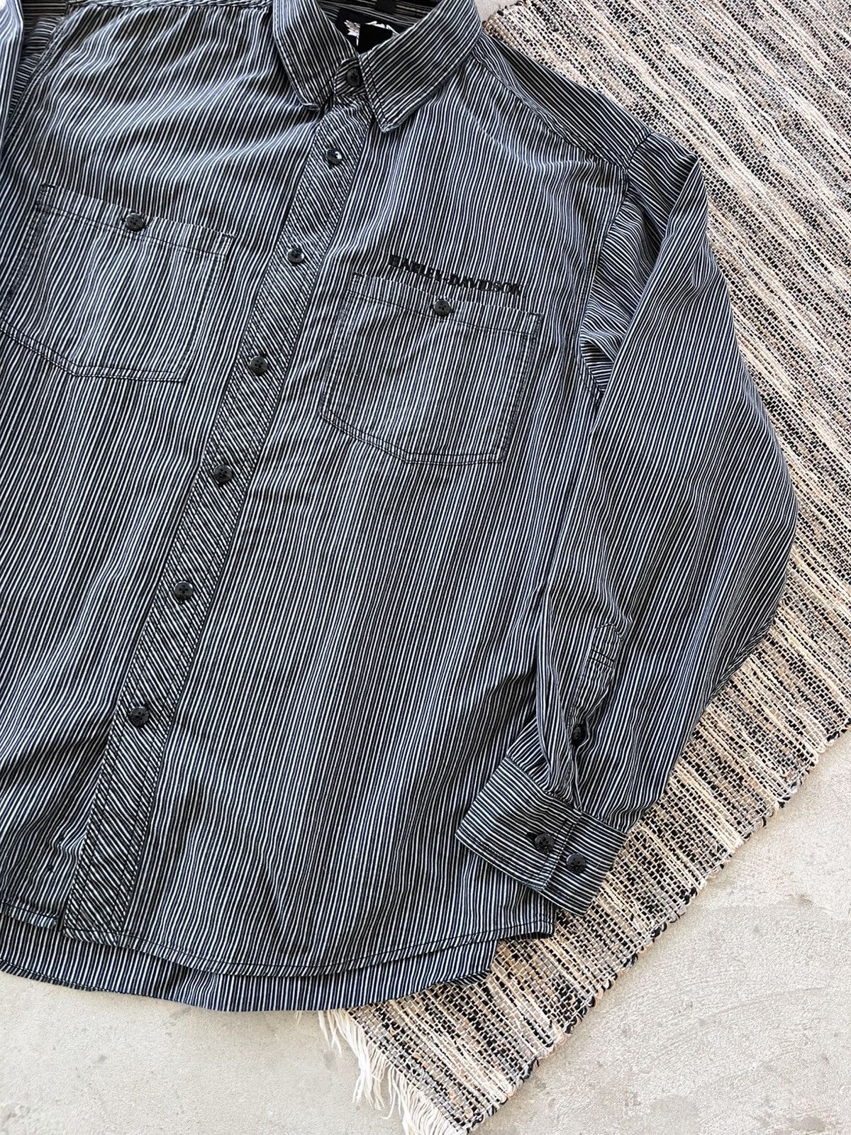 Harley Davidson Vintage Harley Davidson Striped Shirt Grey Black Workwear Size US L / EU 52-54 / 3 - 5 Thumbnail