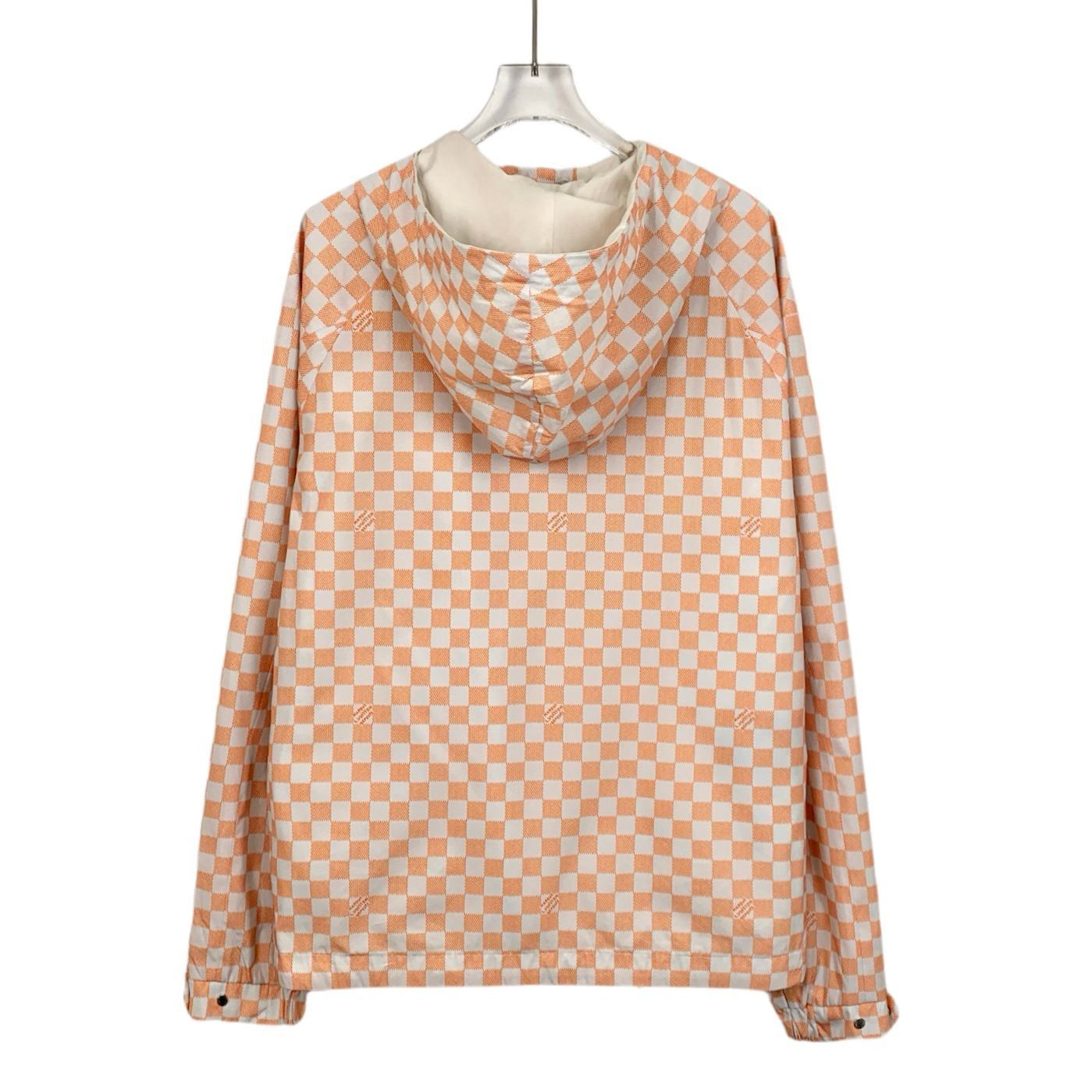 Louis Vuitton Louis Vuitton Unisex Checkered Hooded Jacket Orange & White Size M / US 6-8 / IT 42-44 - 2 Thumbnail
