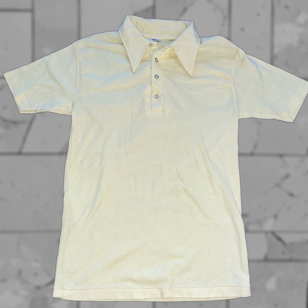 Champion VINTAGE Champion Polo Shirt Mens L USA Yellow Cotton Blend Shirt Size US L / EU 52-54 / 3 - 1 Thumbnail