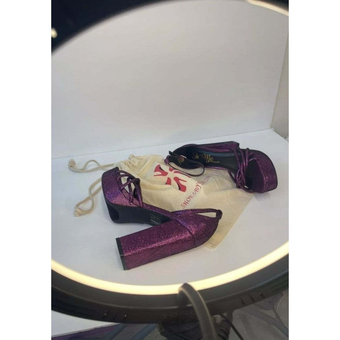 Other SO ME / Disco / Purple Metallic / Platform / High Heels Wit Size US 8.5 / IT 38.5 - 7 Thumbnail