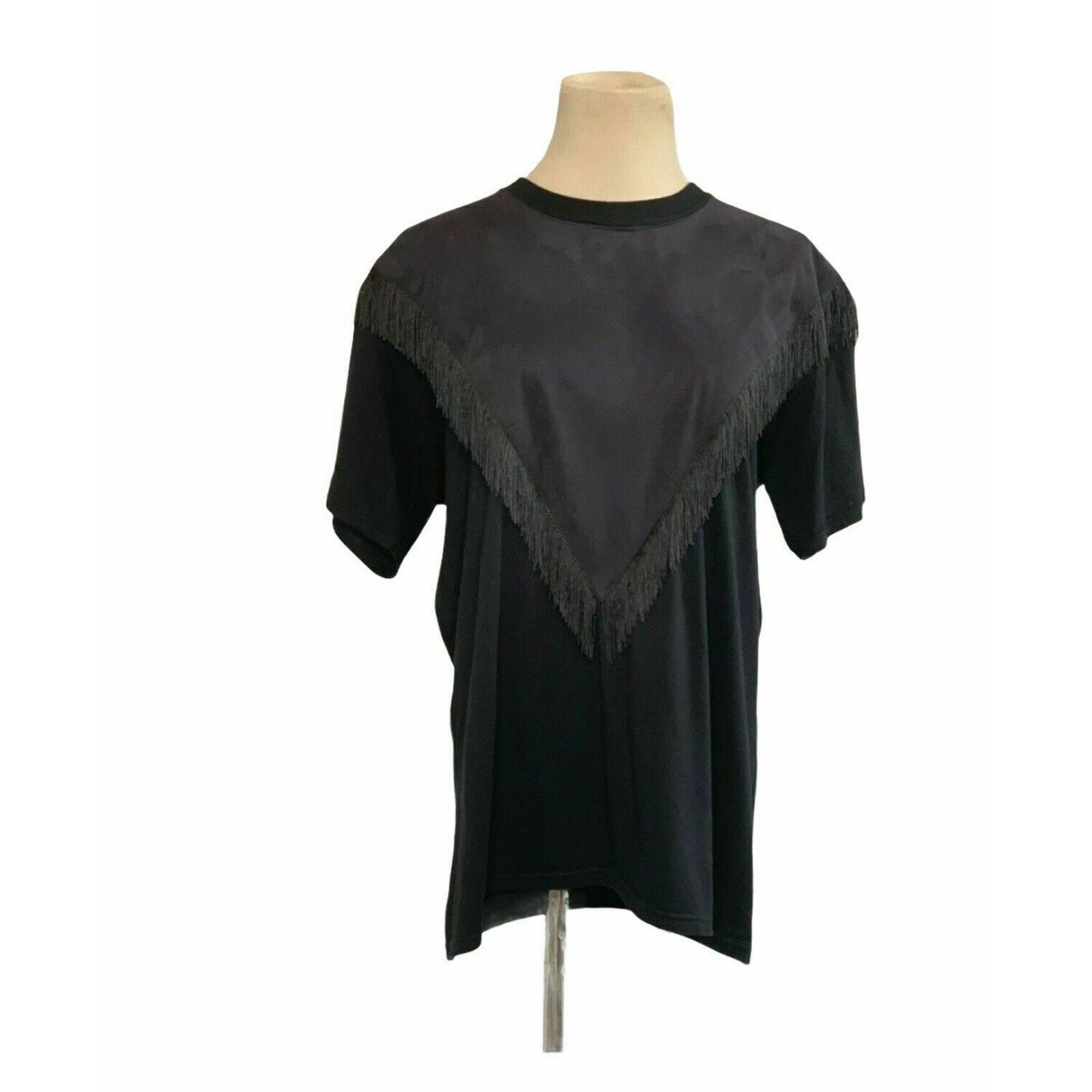 Vintage Reclaimed Vintage vegan suede fringed Boho top Shirt M Size M / US 6-8 / IT 42-44 - 1 Thumbnail