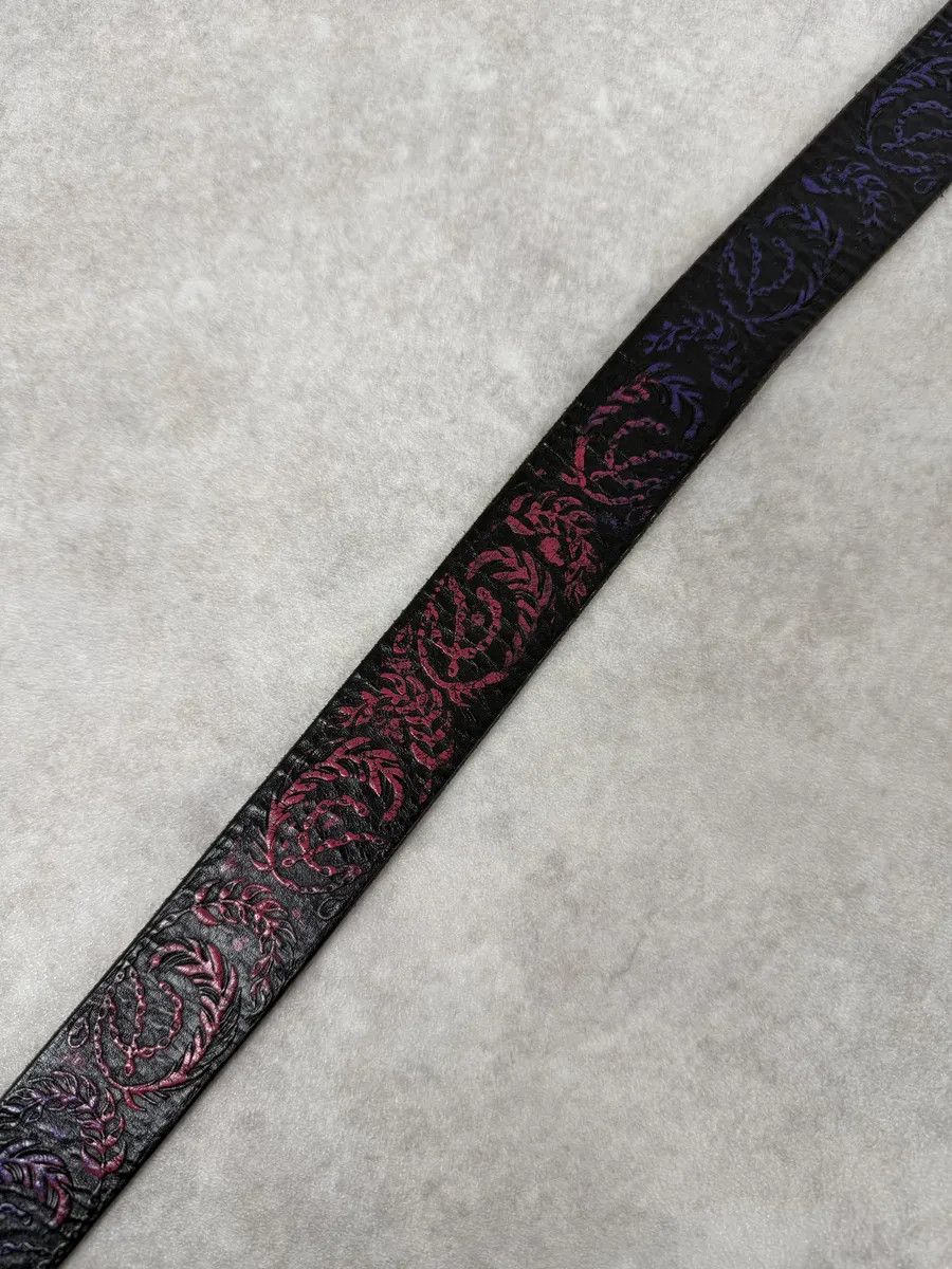 Diesel Diesel Black Embroidered Purple & Pink Pattern Belt Size ONE SIZE - 8 Thumbnail