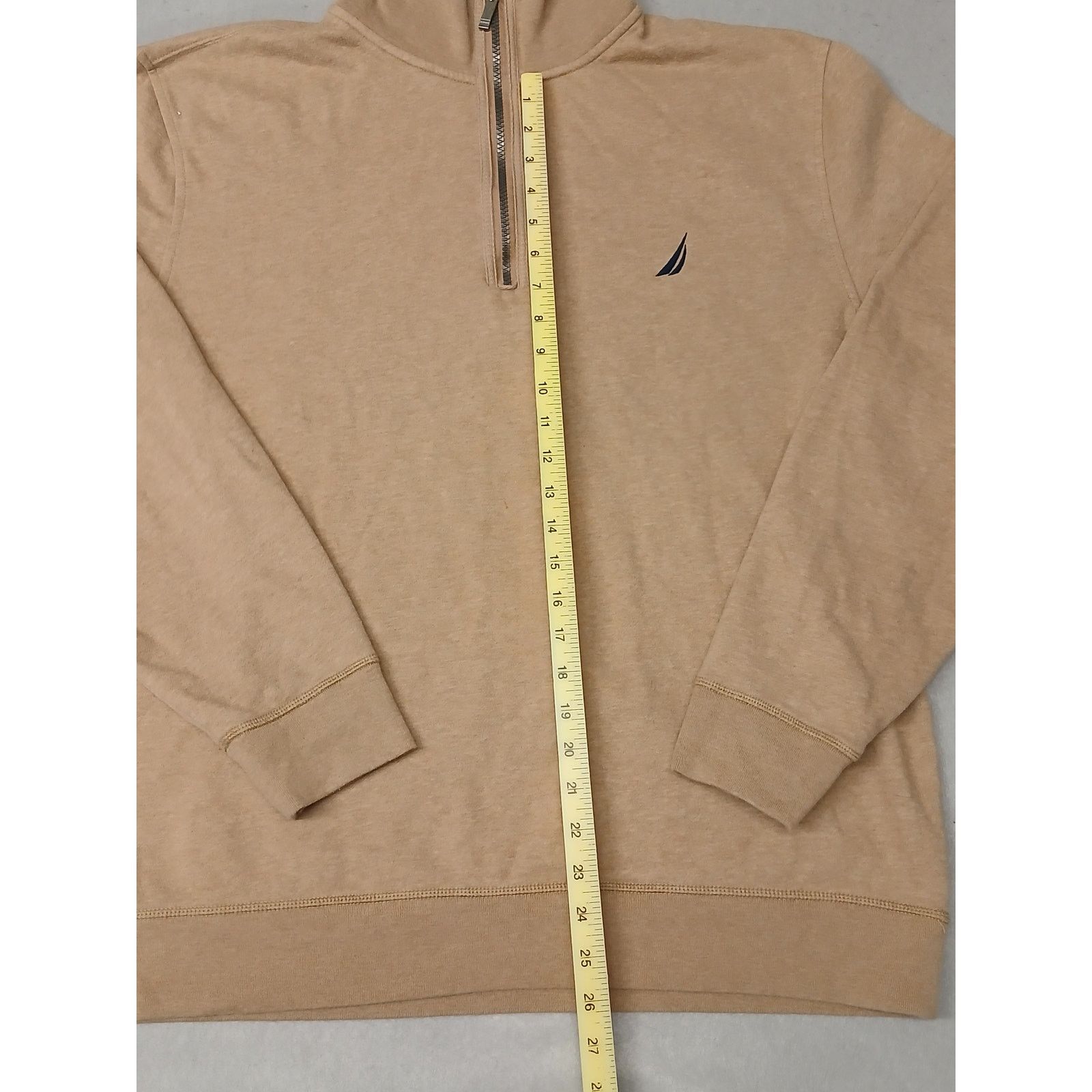 Nautica Nautica (2XL) Men's Tan Long Sleeve Zip Pullover Sweatshirt Size US XXL / EU 58 / 5 - 2 Thumbnail