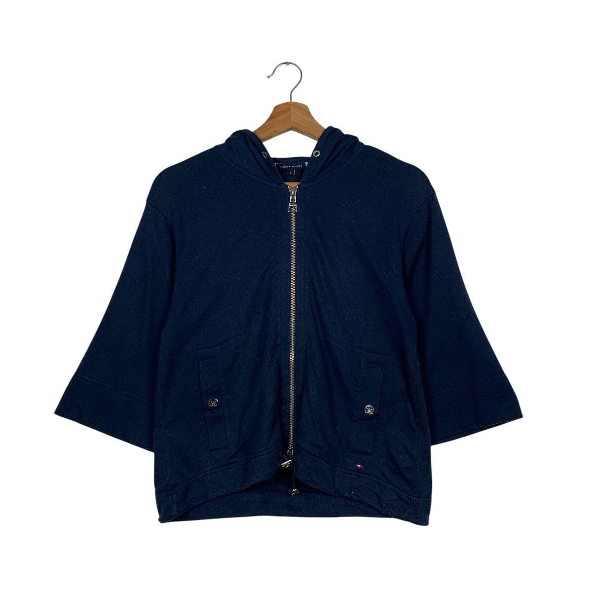 Tommy Hilfiger TOMMY HILFIGER 3q Sleeve Zipper Hoodies #1692-C75 Size S / US 4 / IT 40 - 10 Thumbnail