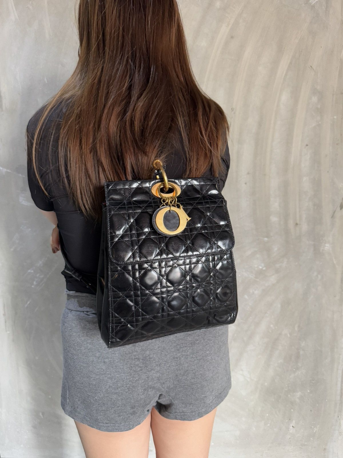 Dior Vintage - Dior Pattent Leather Mini Backpacks Size ONE SIZE - 7 Thumbnail