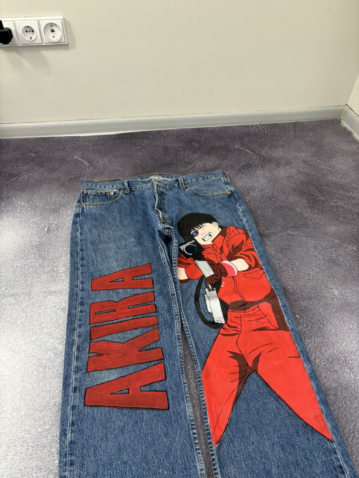Levi's Vintage Levi’s 501 Akira 1/1 Handmade Custom Denim Jeans Size US 36 / EU 52 - 4 Thumbnail
