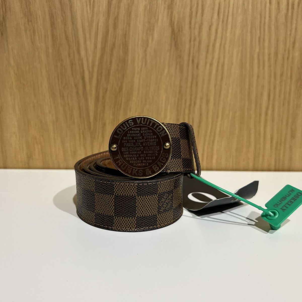 Louis Vuitton 🔹Louis Vuitton Trunks & Bags Metal Buckle Leather Belt Size 36 - 1 Thumbnail