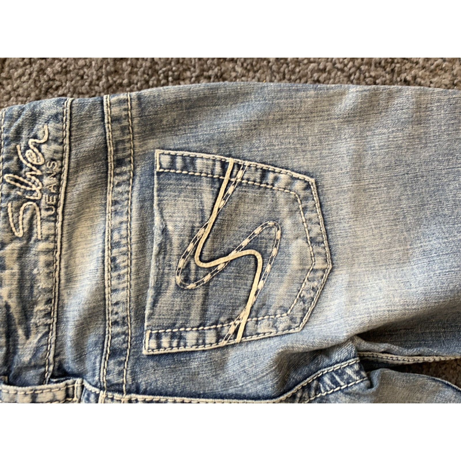 Silver Jeans Co. Silver Jeans Frances Capri Bootcut Jeans Women's 27 Medium Wash Blue Size 27" / US 4 / IT 40 - 3 Thumbnail