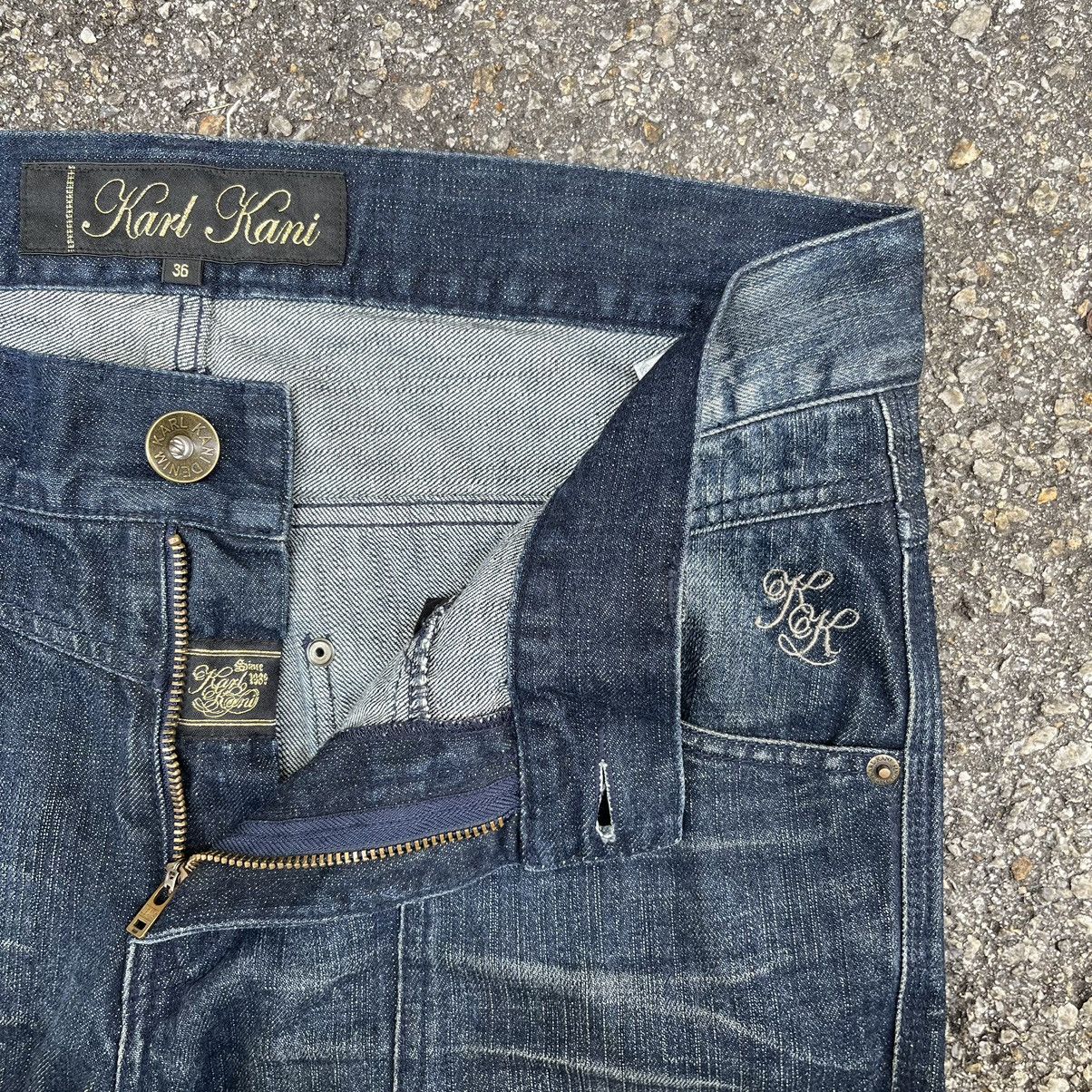 JNCO Crazy Y2K Karl Kani Distressed Faded Jeans Size US 34 / EU 50 - 6 Thumbnail