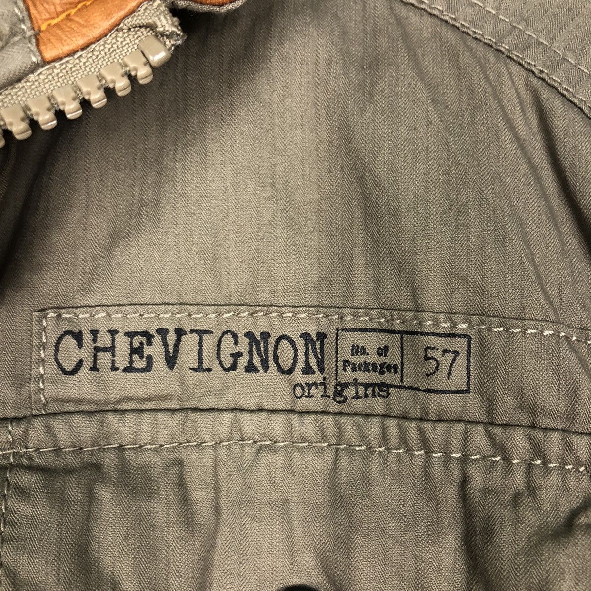 Chevignon 📌Vintage Biker Jacket Chevignon Leather Collar Rare Design Size US M / EU 48-50 / 2 - 19 Thumbnail
