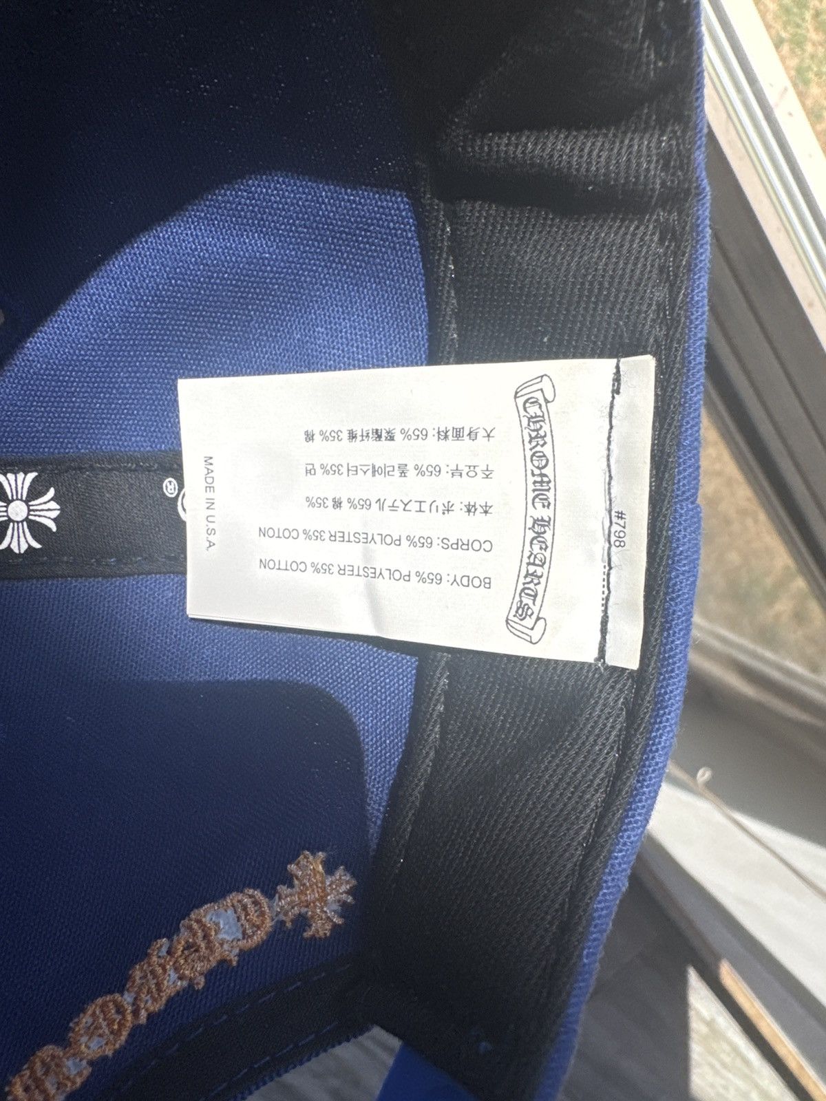 Chrome Hearts Chrome Hearts Baseball Hat Blue/ Orange Size ONE SIZE - 6 Thumbnail