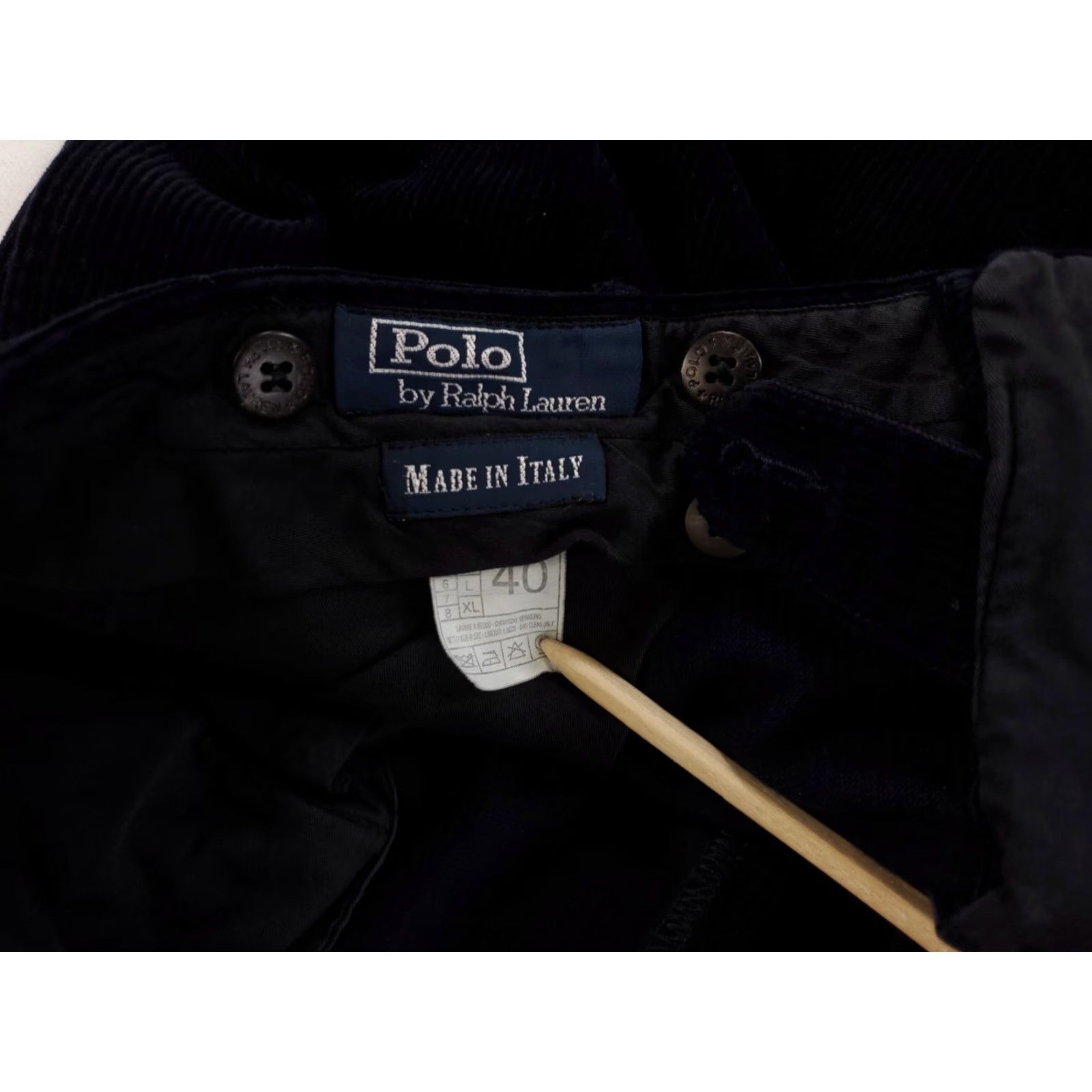 Polo Ralph Lauren VINTAGE Polo Ralph Lauren Corduroy Pants Italy Pleated Mens 40 35x28 Blue Dress Pants Cuffed Men Size US S / EU 44-46 / 1 - 2 Thumbnail