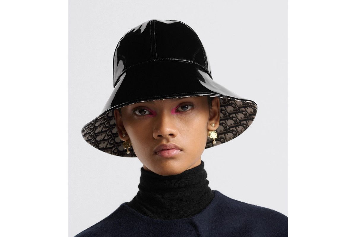 Dior o1bcso1str0226 Size:OS/D-Tulipe Large Brim Cloche in Black Size ONE SIZE - 7 Thumbnail