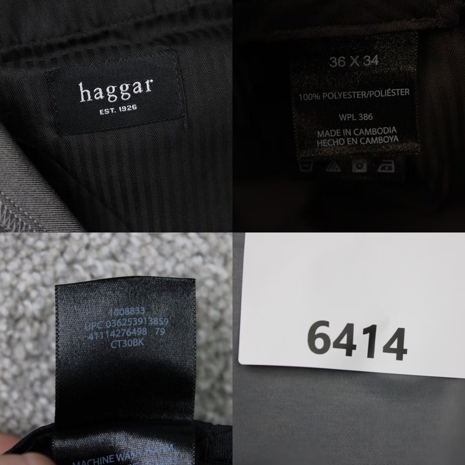 Haggar Haggar Gray Pants NWT Mens 36x34 Classic Fit Flat Front Non-Iron Stretch Dress Pants / 100% Polyester / 90s Preppy Theme / 36x34 Mens Size US 36 / EU 52 - 9 Thumbnail